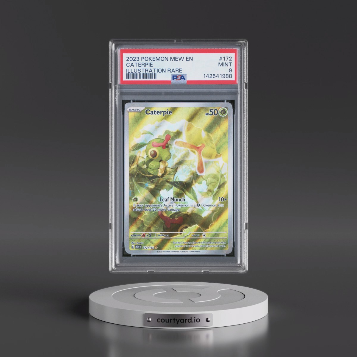 2023 Pokémon Mew EN-151 #172 Caterpie - Illustration Rare (PSA 9 MINT)