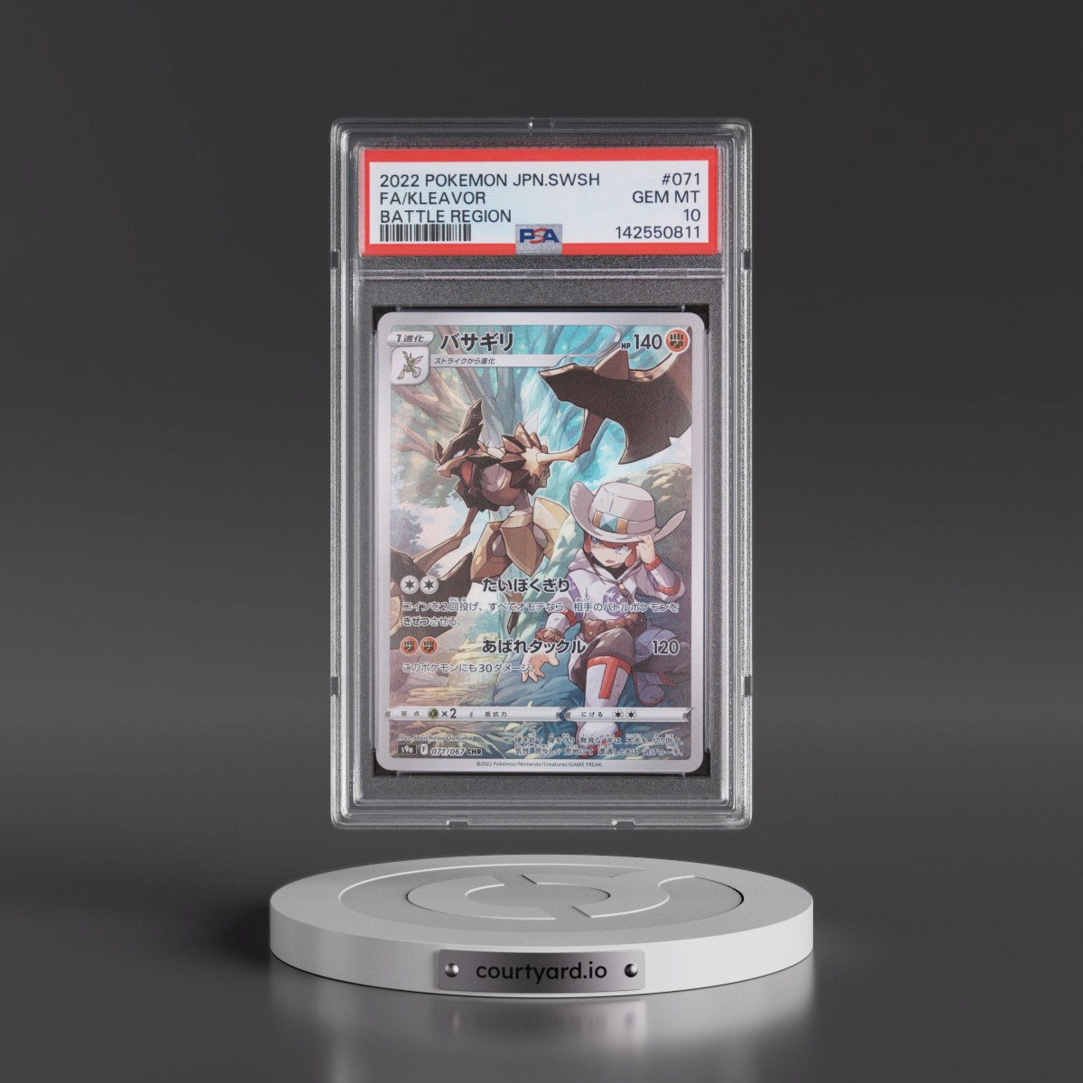 2022 Pokémon Sword & Shield Battle Region #071 Kleavor - Full Art (PSA 10 GEM MINT)