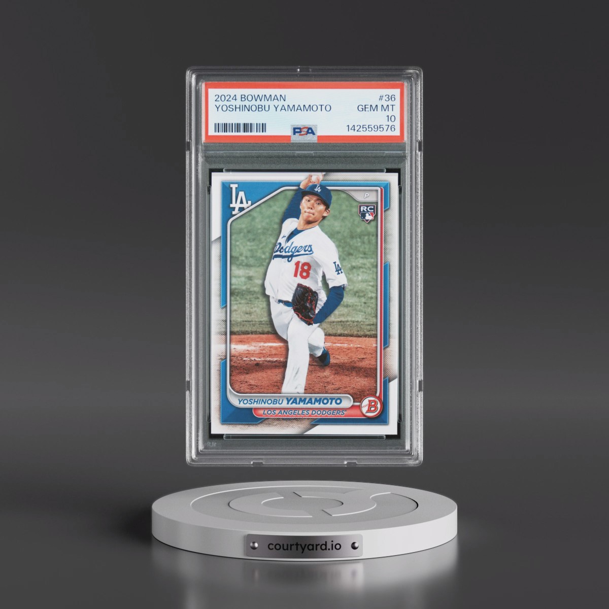 2024 Bowman #36 Yoshinobu Yamamoto (PSA 10 GEM MINT)
