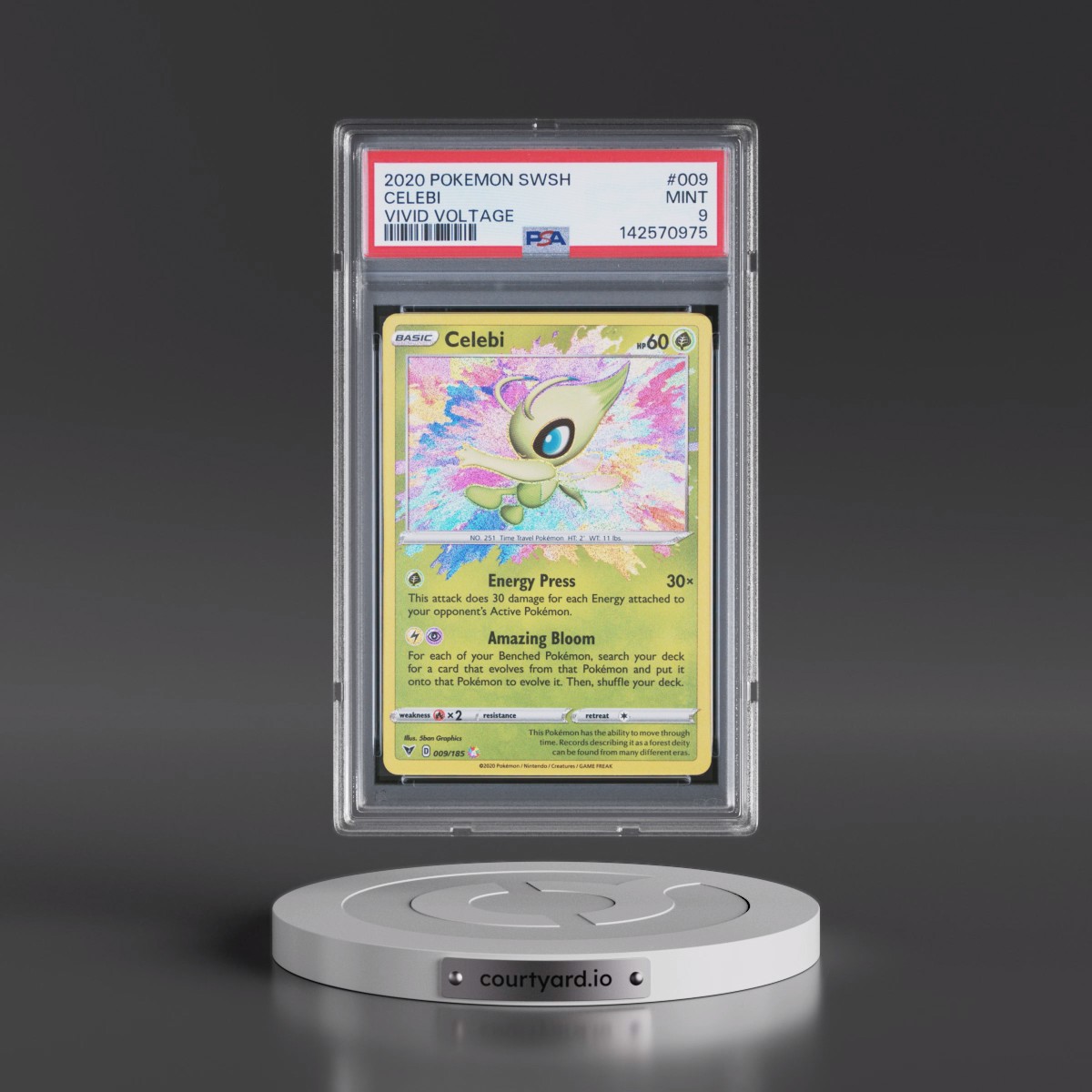 2020 Pokémon Sword & Shield Vivid Voltage #009 Celebi (PSA 9 MINT)
