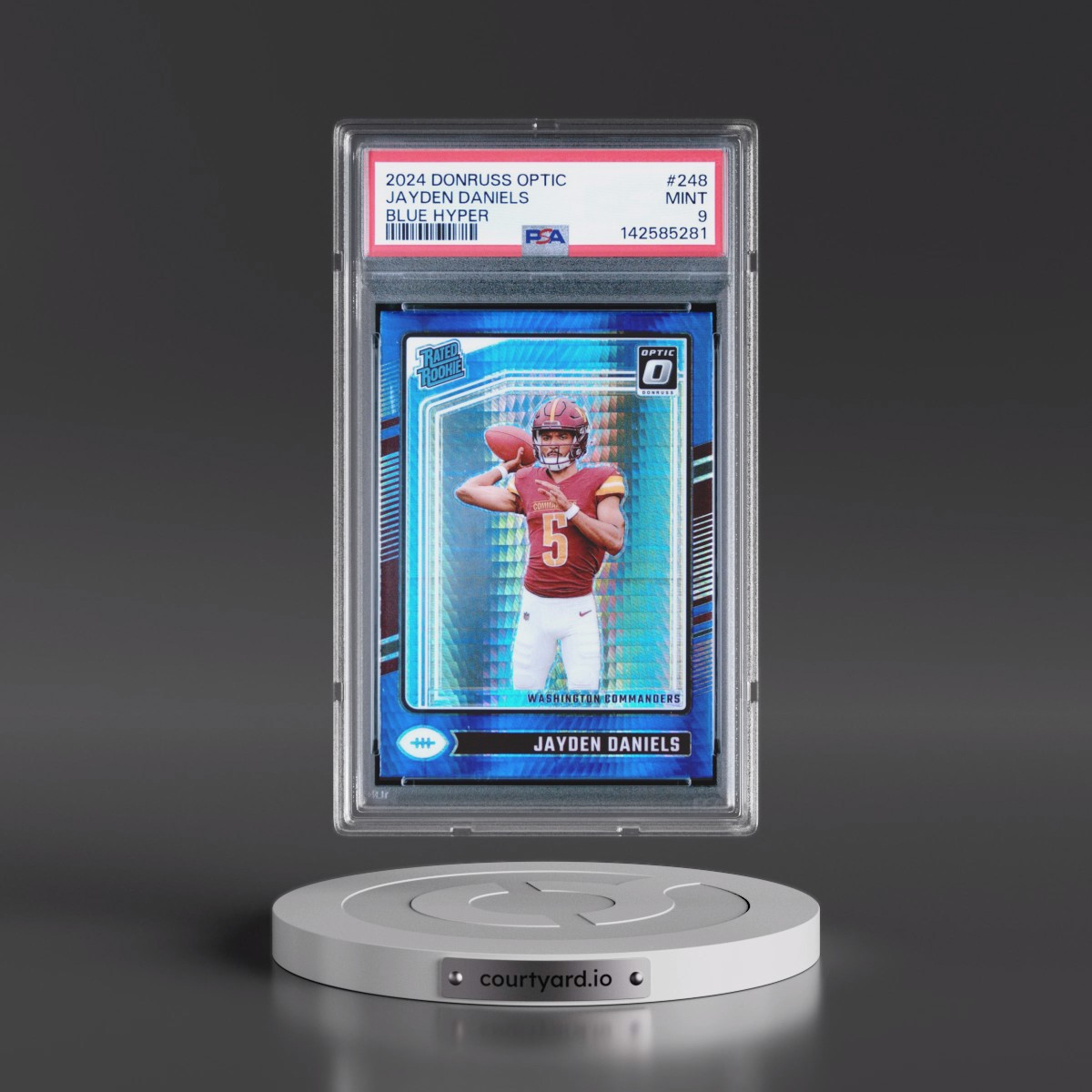2024 Panini Donruss Optic #248 Jayden Daniels - Blue Hyper (PSA 9 MINT)