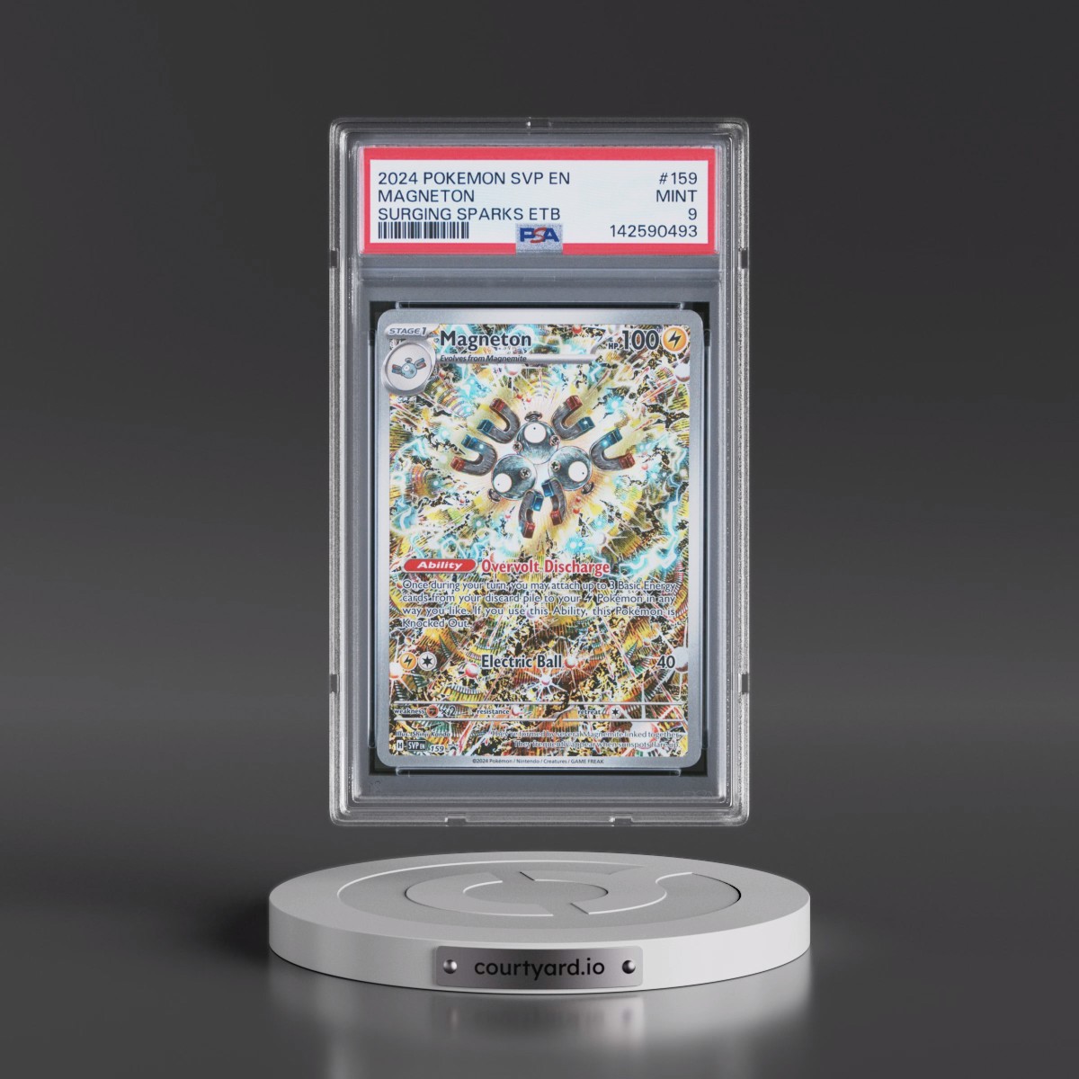 2024 Pokémon Svp EN-SV Black Star Promo #159 Magneton - Surging Sparks Elite Trainer Box (PSA 9 MINT)