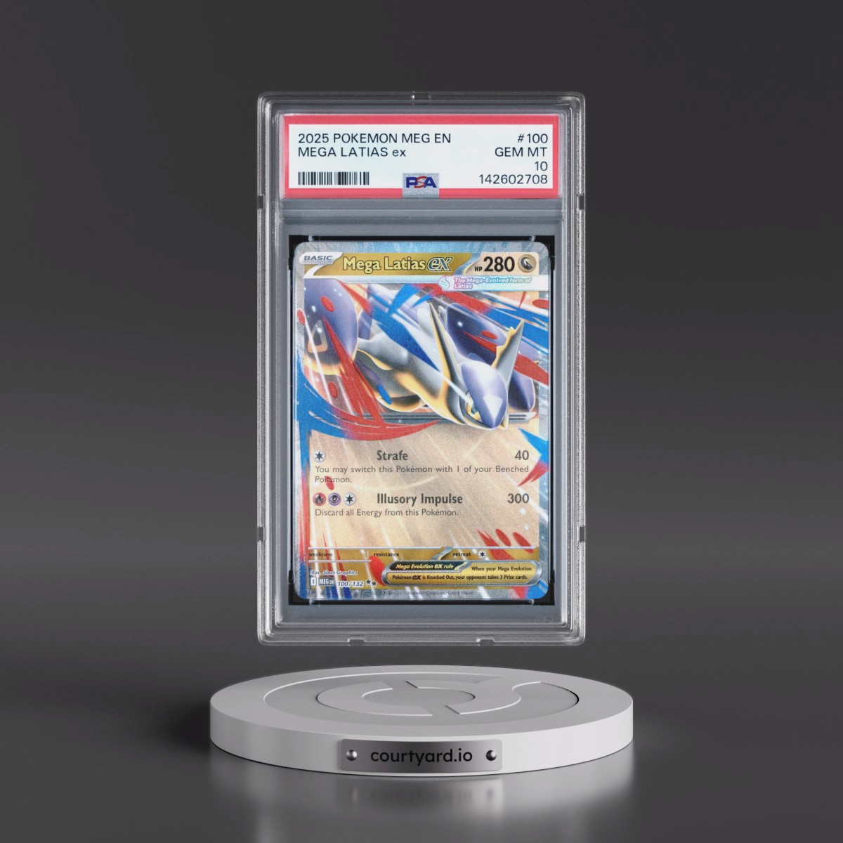 2025 Pokémon Meg EN-Mega Evolution #100 Mega Latias EX - Holo (PSA 10 GEM MINT)