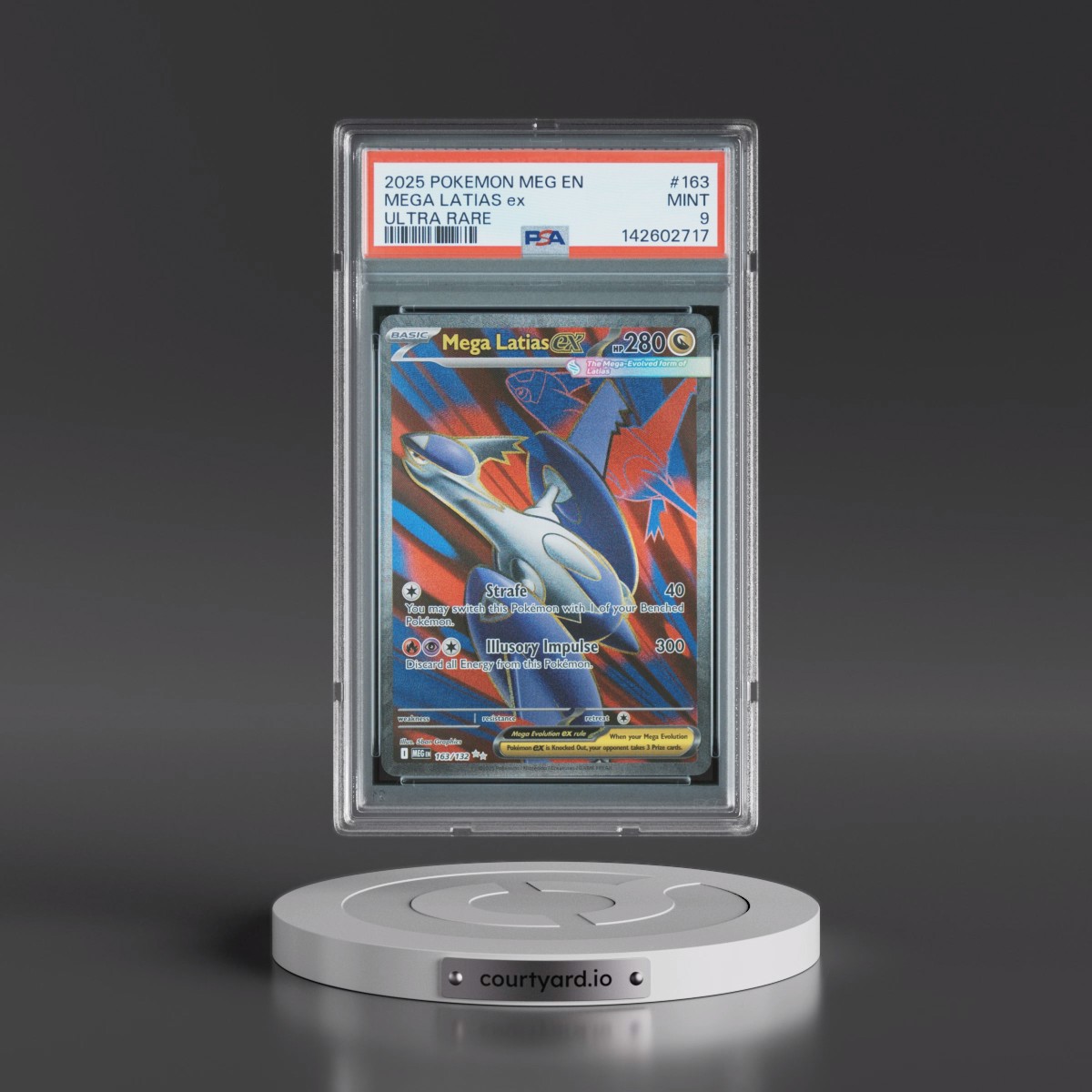2025 Pokémon Meg EN-Mega Evolution #163 Mega Latias EX - Holo Ultra Rare (PSA 9 MINT)
