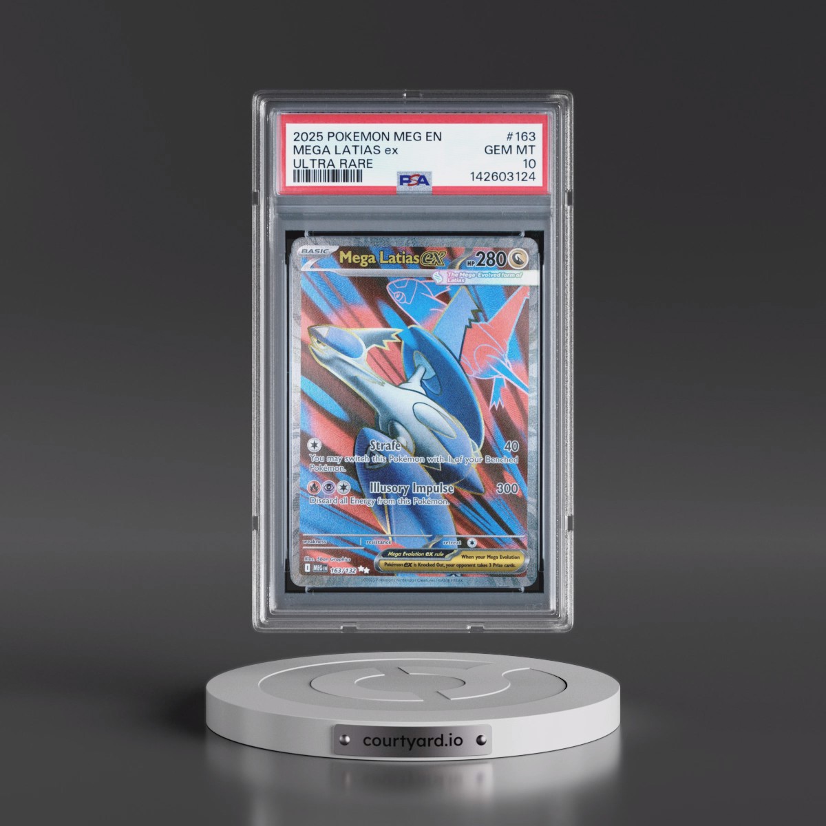 2025 Pokémon Meg EN-Mega Evolution #163 Mega Latias EX - Holo Ultra Rare (PSA 10 GEM MINT)