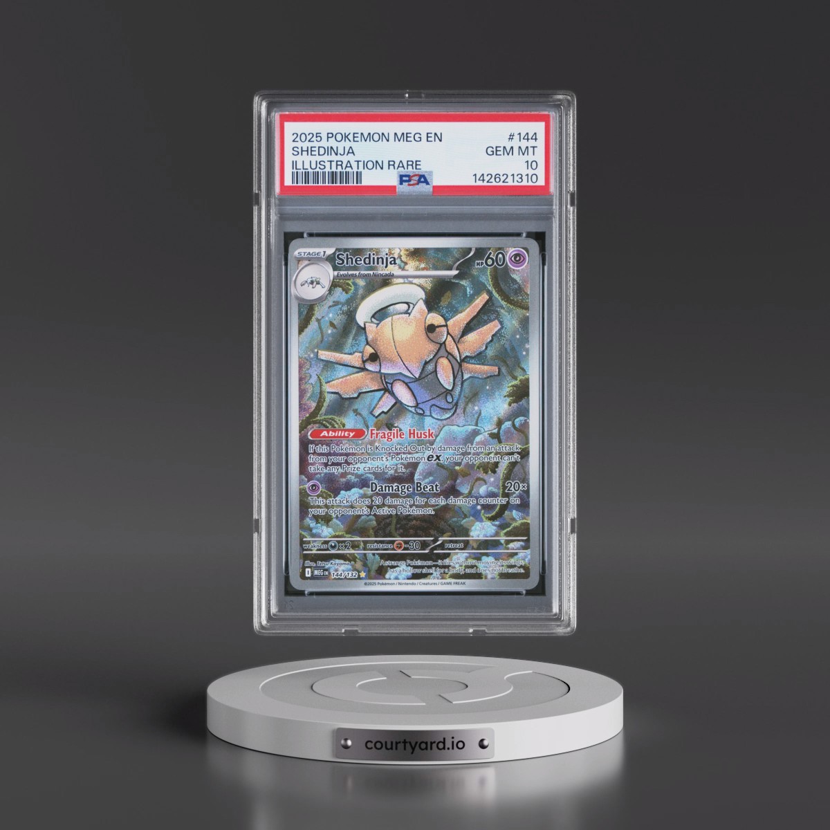 2025 Pokémon Meg EN-Mega Evolution #144 Shedinja - Illustration Rare (PSA 10 GEM MINT)