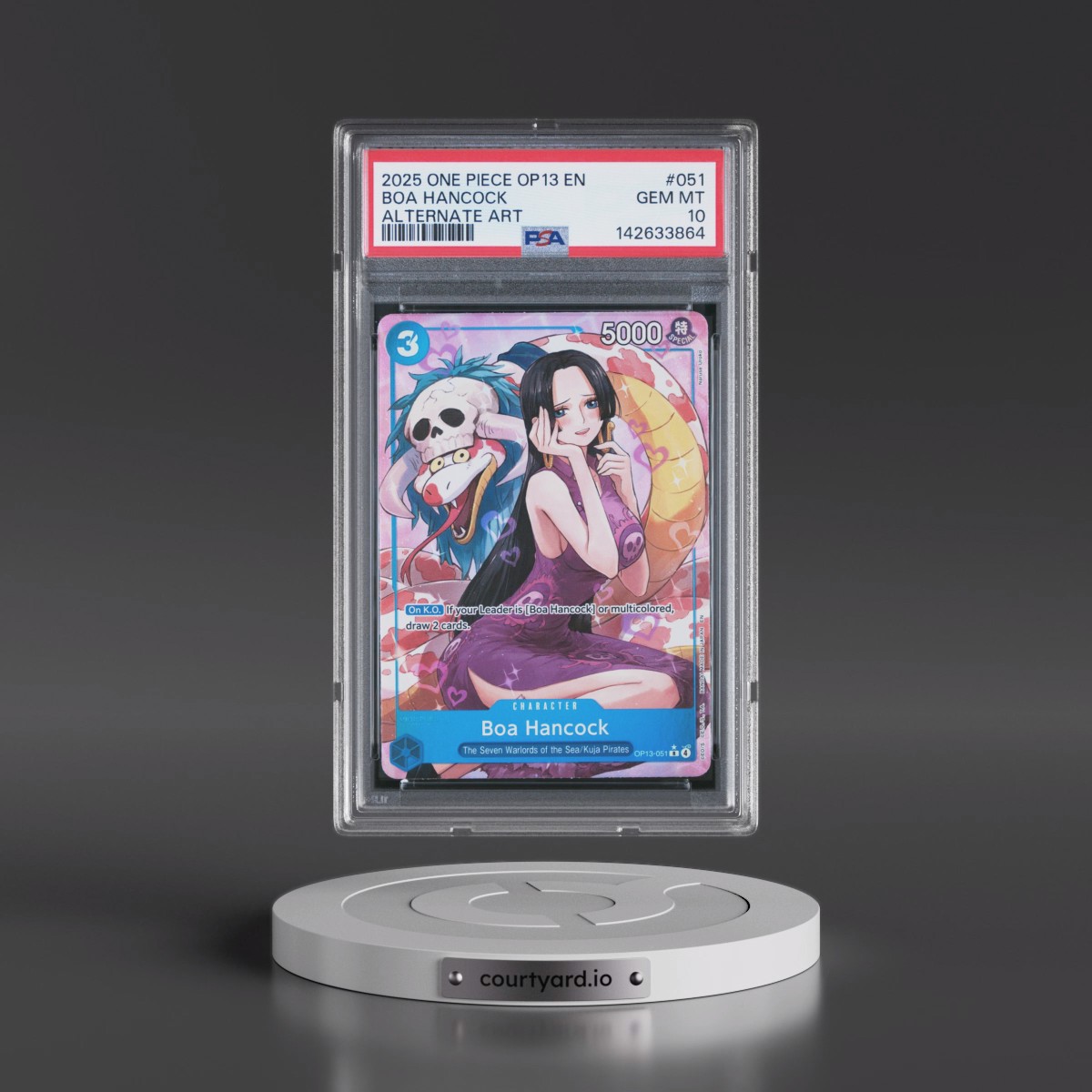 2025 One Piece OP13-Carrying on His Will #051 Boa Hancock - Alternate Art (PSA 10 GEM MINT)