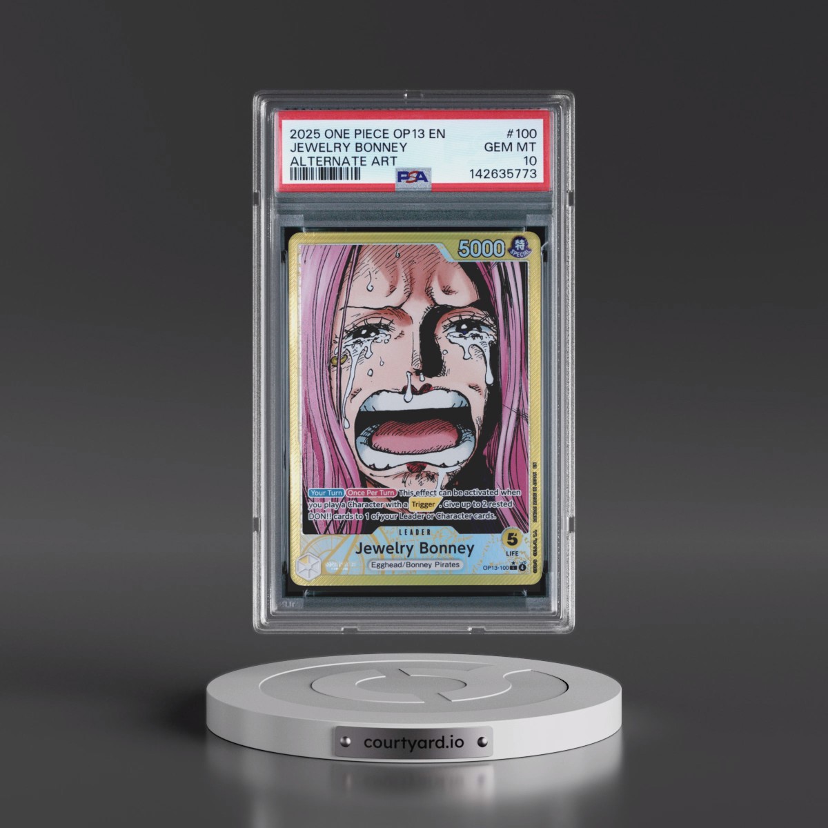2025 One Piece OP13-Carrying on His Will #100 Jewelry Bonney - Alternate Art (PSA 10 GEM MINT)