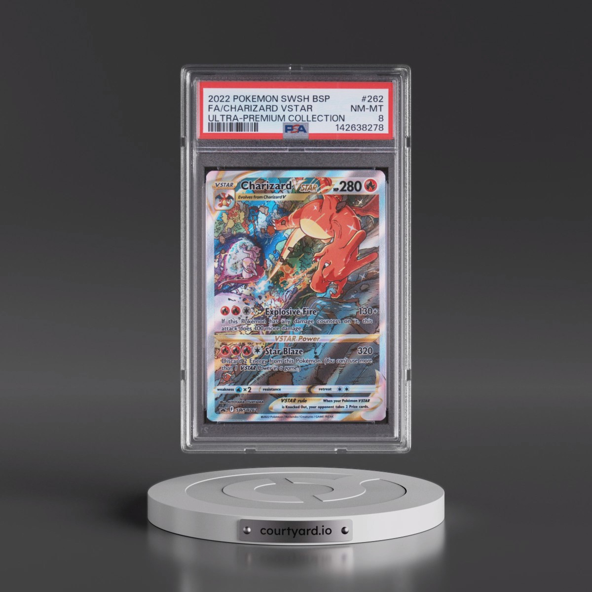 2022 Pokémon Swsh Black Star Promo #262 Charizard Vstar - Full Art Sword & Shield Ultra-Premium Collection-Charizard (PSA 8 NM-MT)