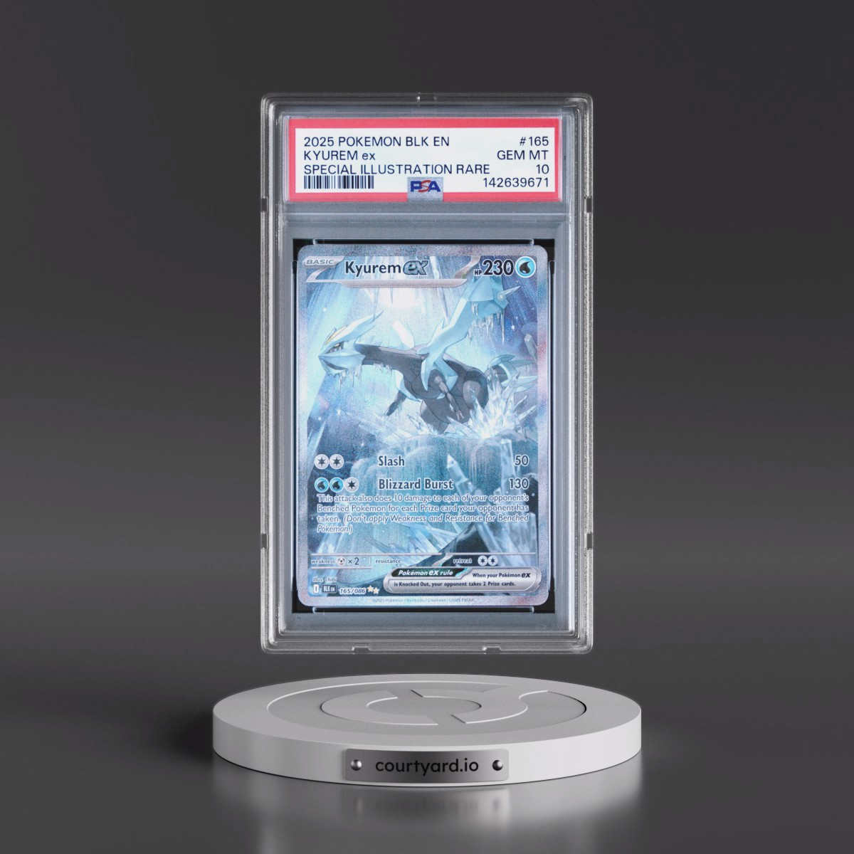 2025 Pokémon Blk EN-Black Bolt #165 Kyurem EX - Holo Special Illustration Rare (PSA 10 GEM MINT)