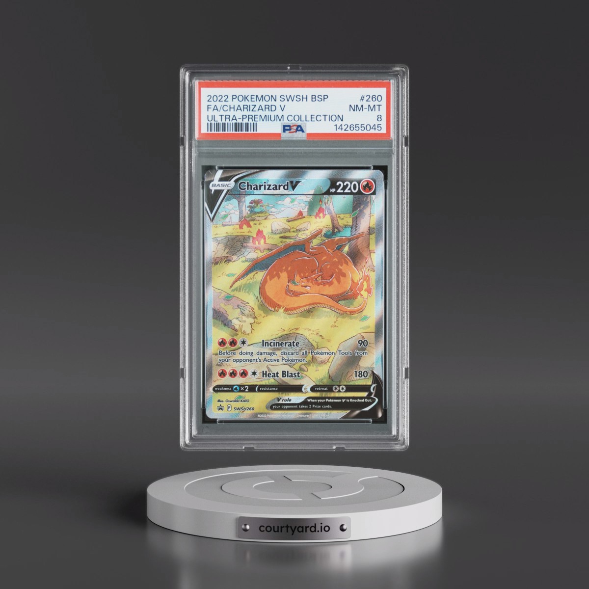 2022 Pokémon Swsh Black Star Promo #260 Charizard V - Holo Full Art Sword & Shield Ultra-Premium Collection-Charizard (PSA 8 NM-MT)