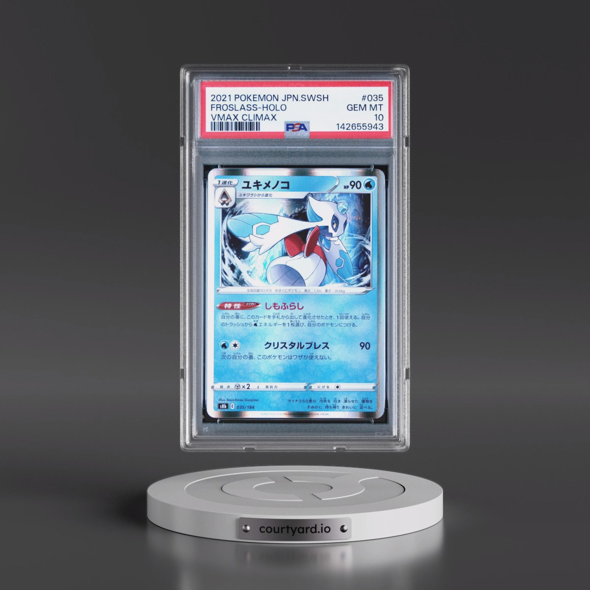 2021 Pokémon Sword & Shield Vmax Climax #035 Froslass - Holo (PSA 10 GEM MINT)