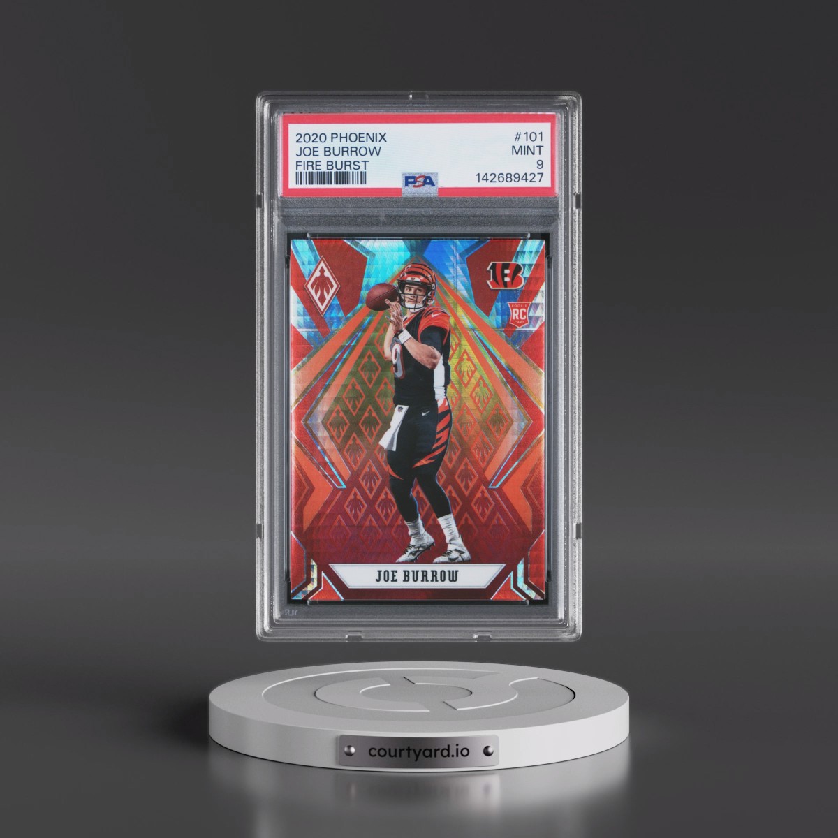 2020 Panini Phoenix #101 Joe Burrow - Fire Burst (PSA 9 MINT)