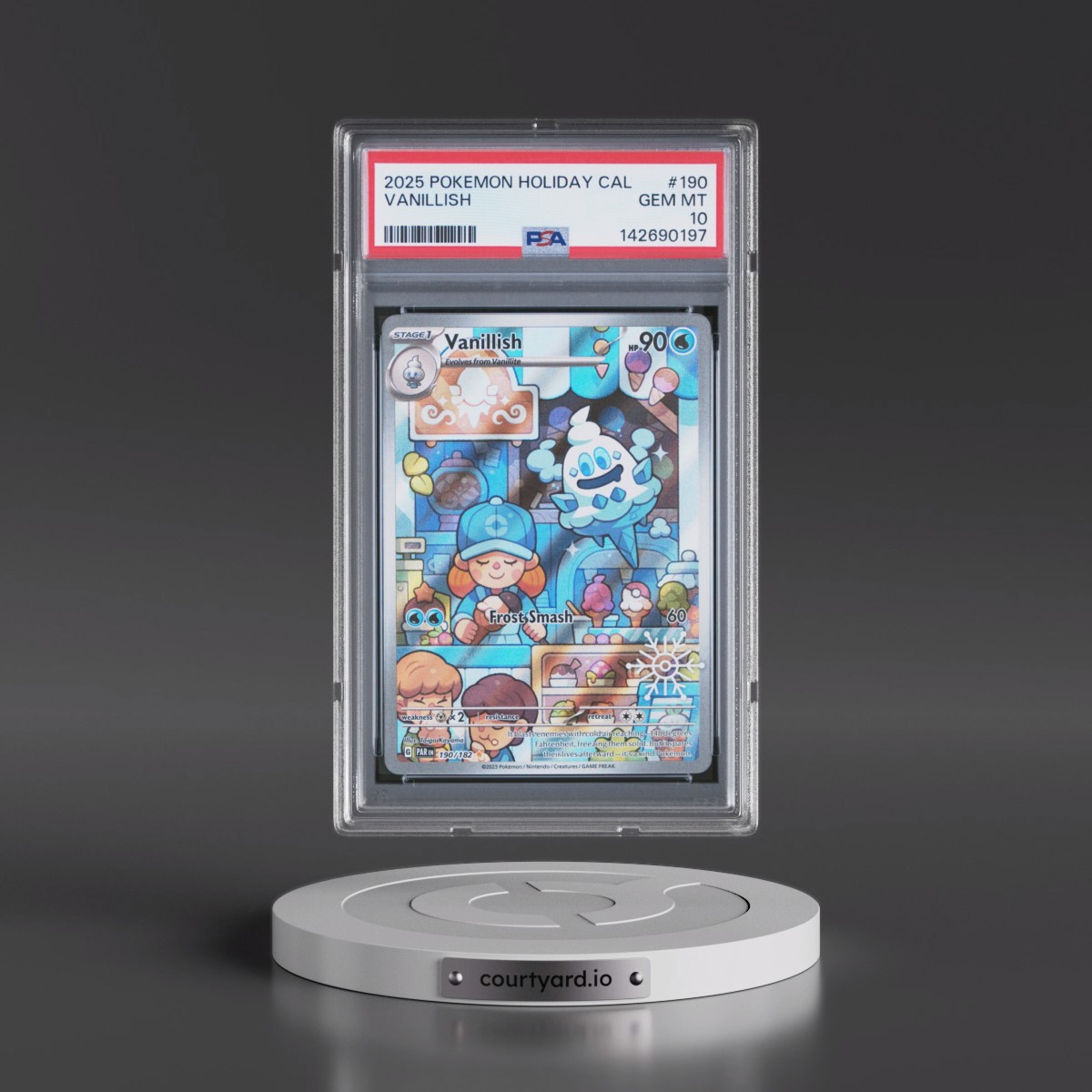 2025 Pokémon Holiday Calendar #190 Vanillish (PSA 10 GEM MINT)