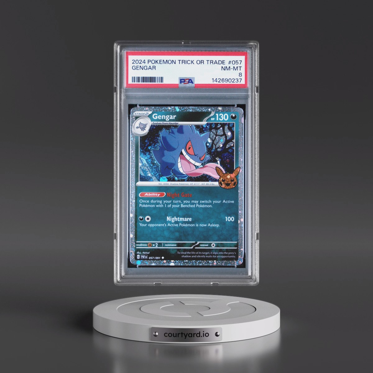 2024 Pokémon Trick or Trade #057 Gengar (PSA 8 NM-MT)