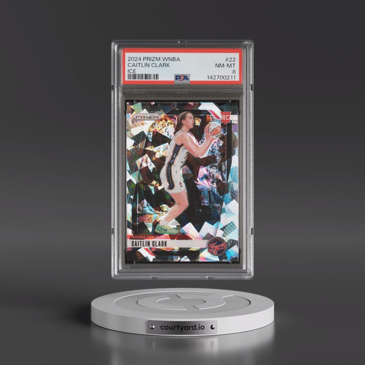 2024 Panini Prizm WNBA #22 Caitlin Clark - Ice (PSA 8 NM-MT)