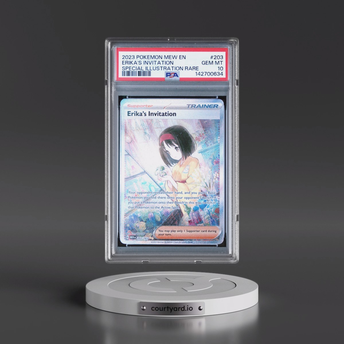 2023 Pokémon Mew EN-151 #203 Erika's Invitation - Special Illustration Rare (PSA 10 GEM MINT)