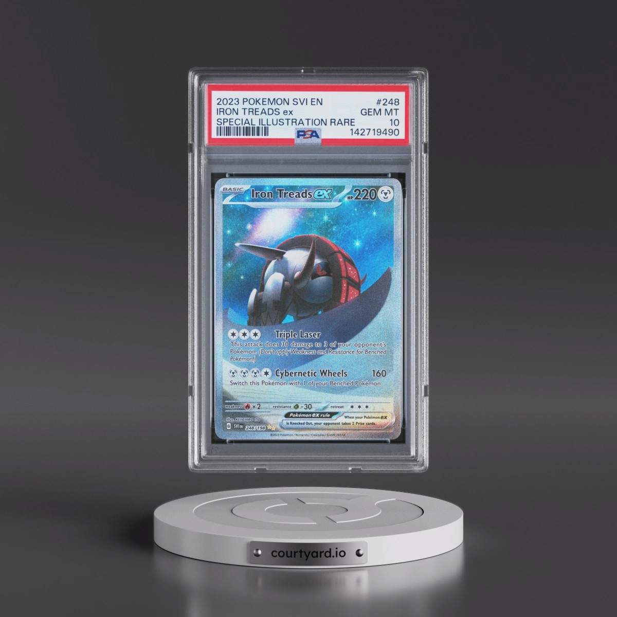 2023 Pokémon Svi EN-Scarlet & Violet #248 Iron Treads EX - Holo Special Illustration Rare (PSA 10 GEM MINT)