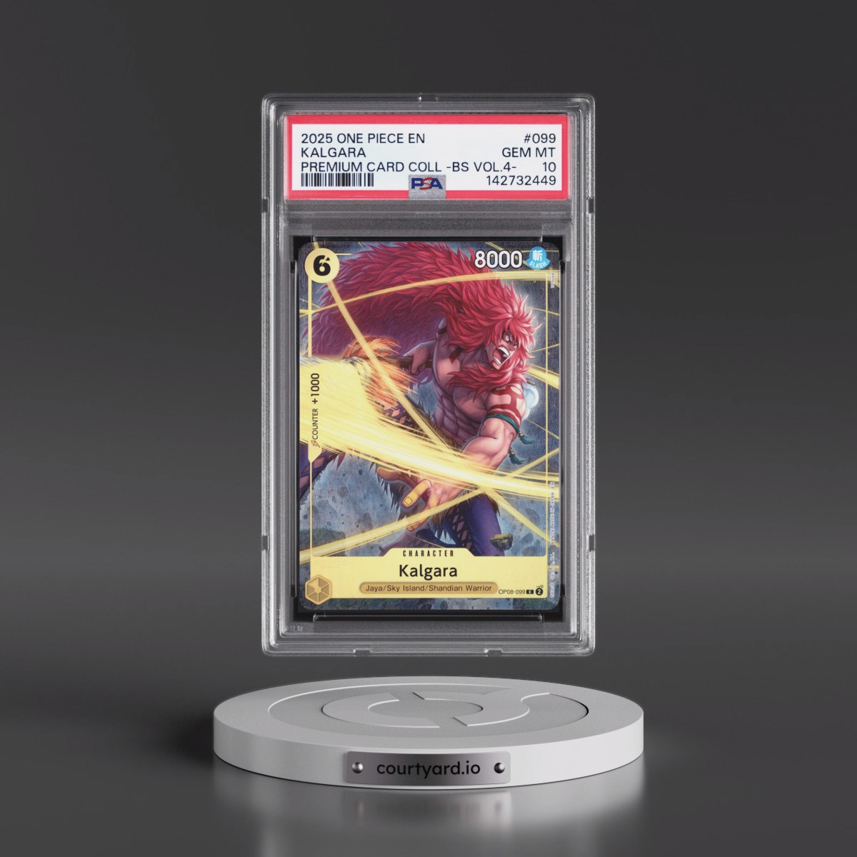 2025 One Piece Premium Card Collection -Best Selection Vol.4 #099 Kalgara (PSA 10 GEM MINT)