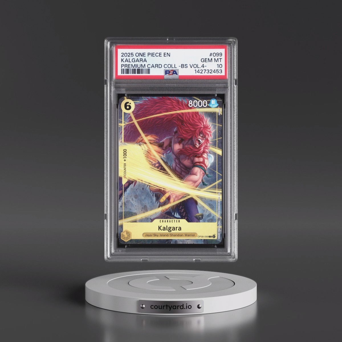 2025 One Piece Premium Card Collection -Best Selection Vol.4 #099 Kalgara (PSA 10 GEM MINT)