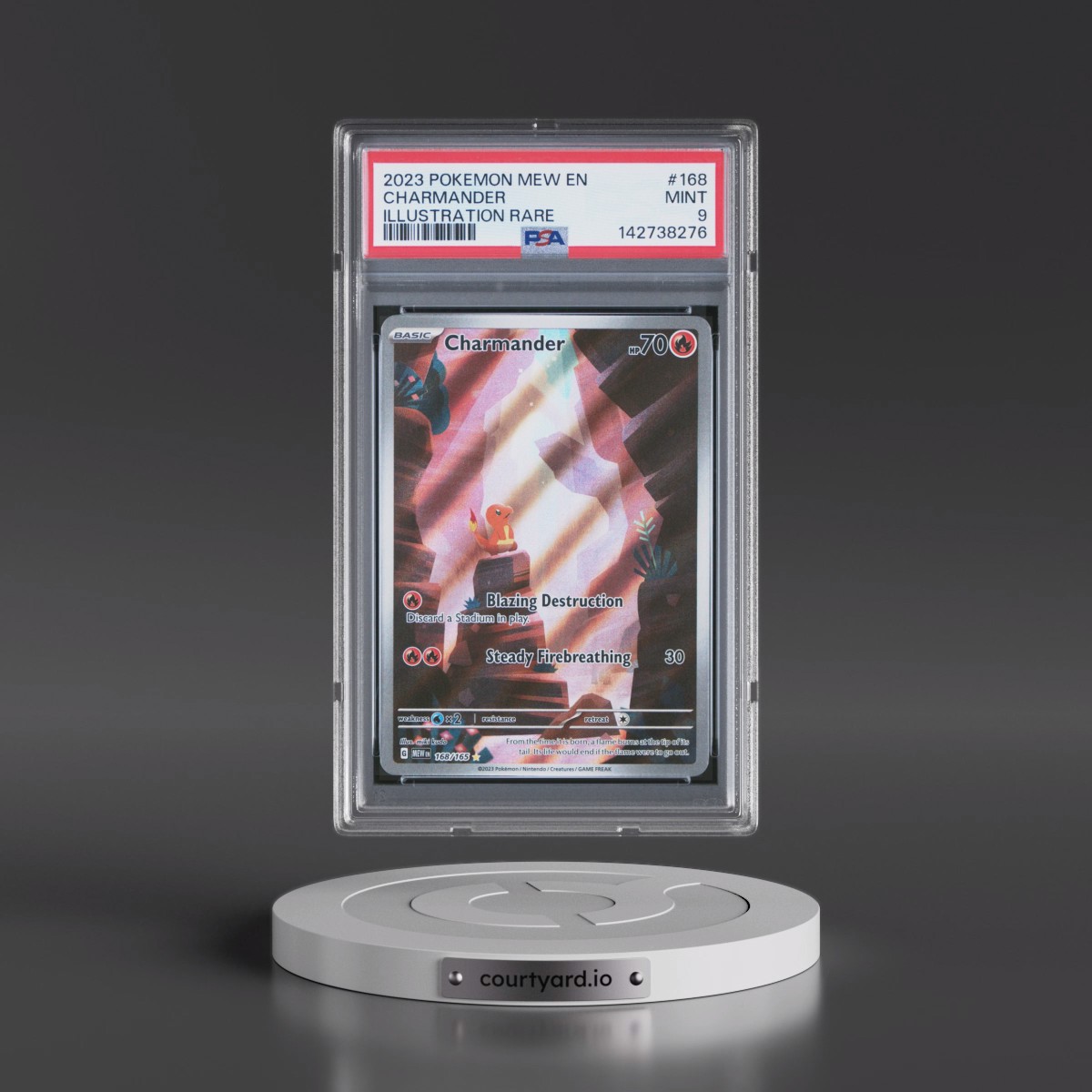 2023 Pokémon Mew EN-151 #168 Charmander - Illustration Rare (PSA 9 MINT)