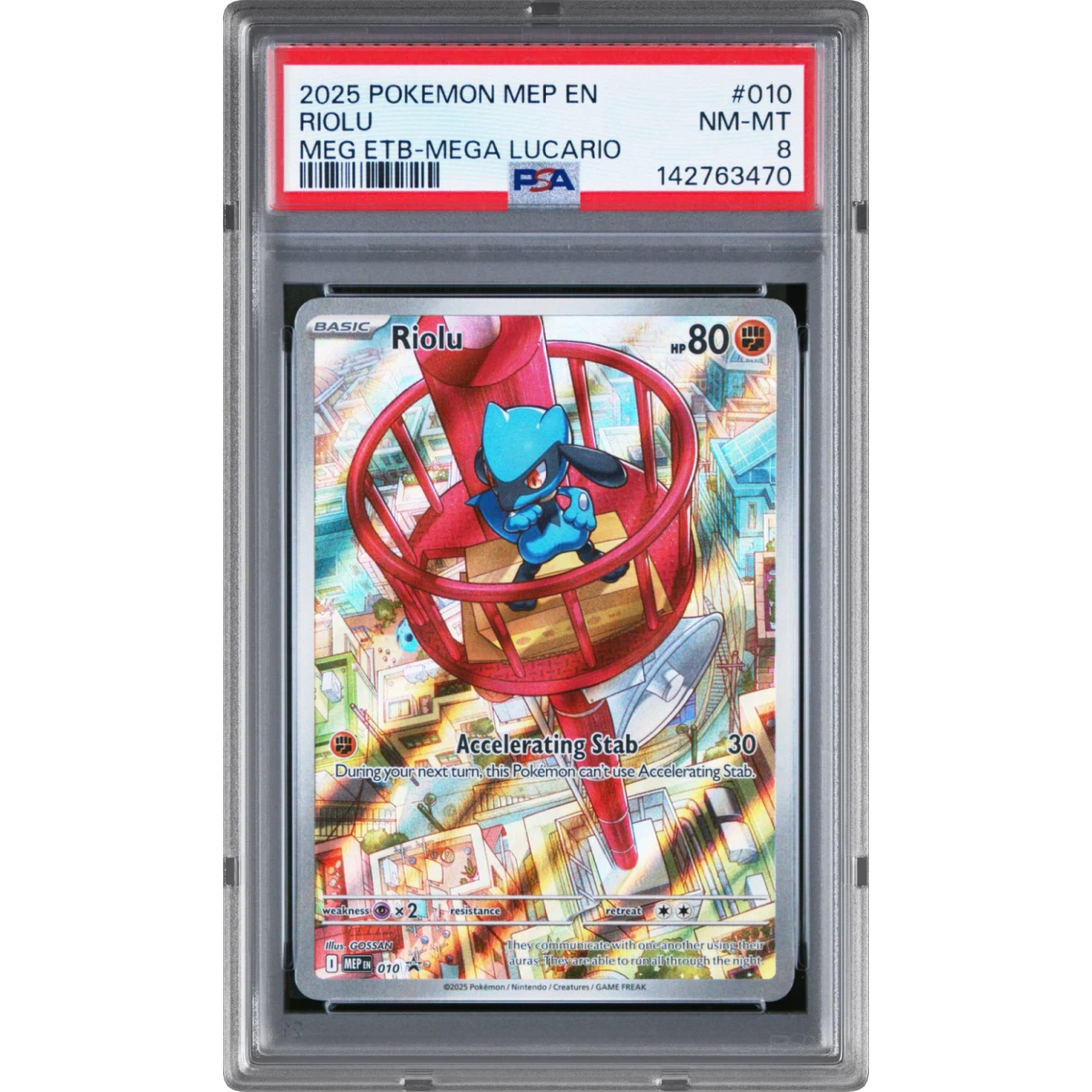 Pokémon Mep Me Black Star Riolu - Elite -Mega Lucario ( MT)