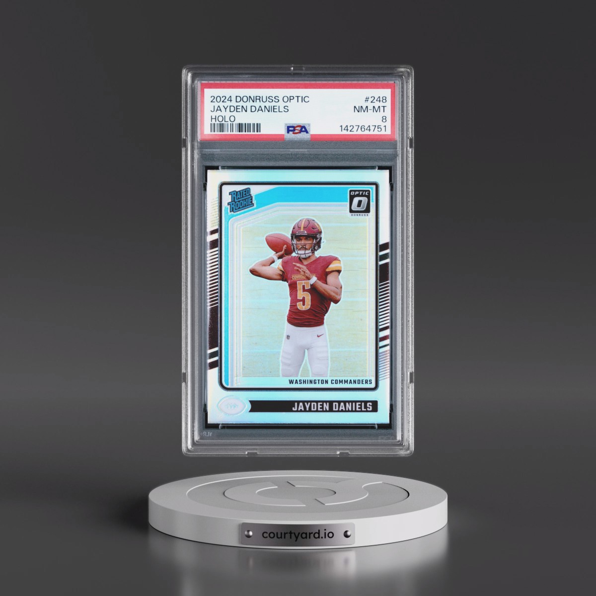 2024 Panini Donruss Optic #248 Jayden Daniels - Holo (PSA 8 NM-MT)