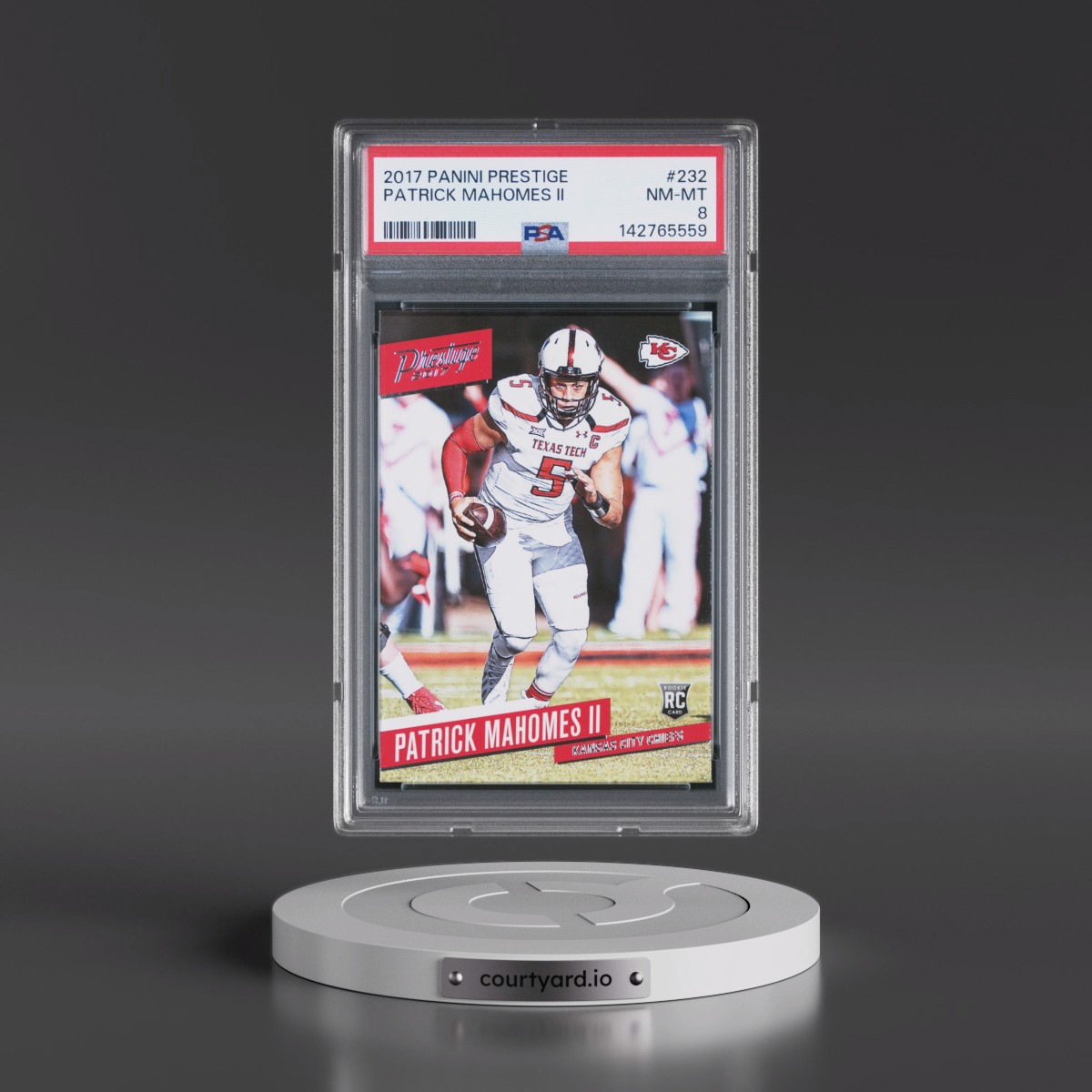2017 Panini Prestige Patrick Mahomes II #232 PSA 8