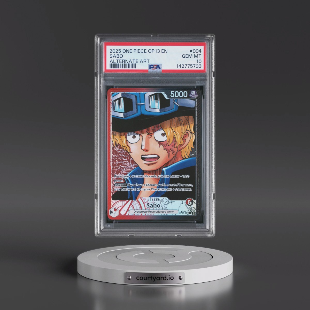 2025 One Piece OP13-Carrying on His Will #004 Sabo - Alternate Art (PSA 10 GEM MINT)