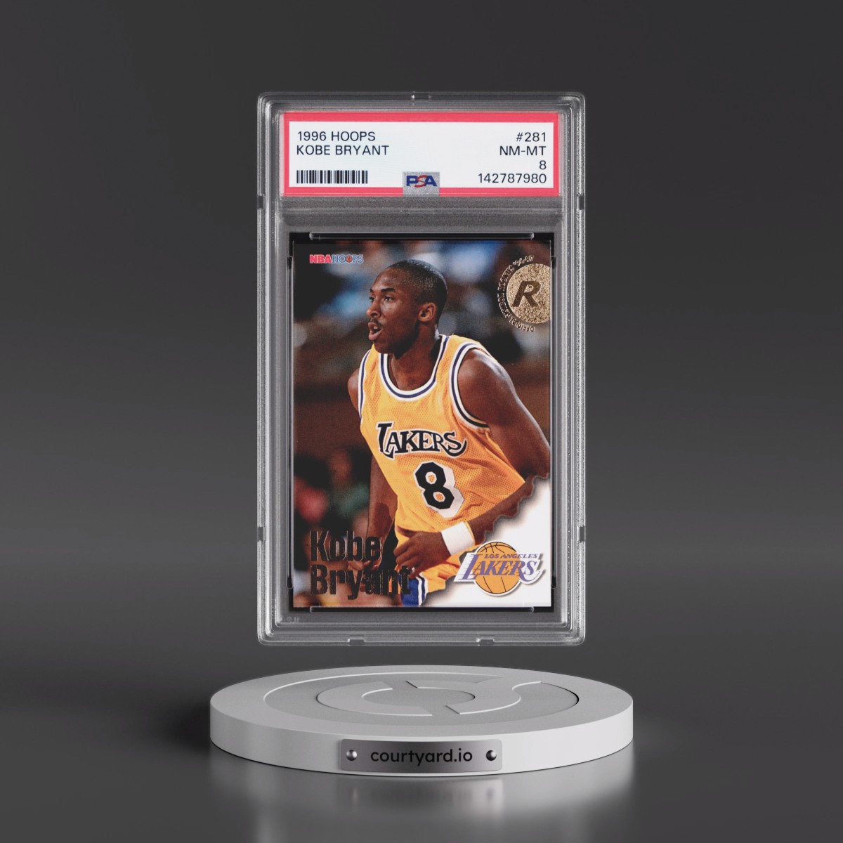 1996 Hoops #281 Kobe Bryant (PSA 8 NM-MT)