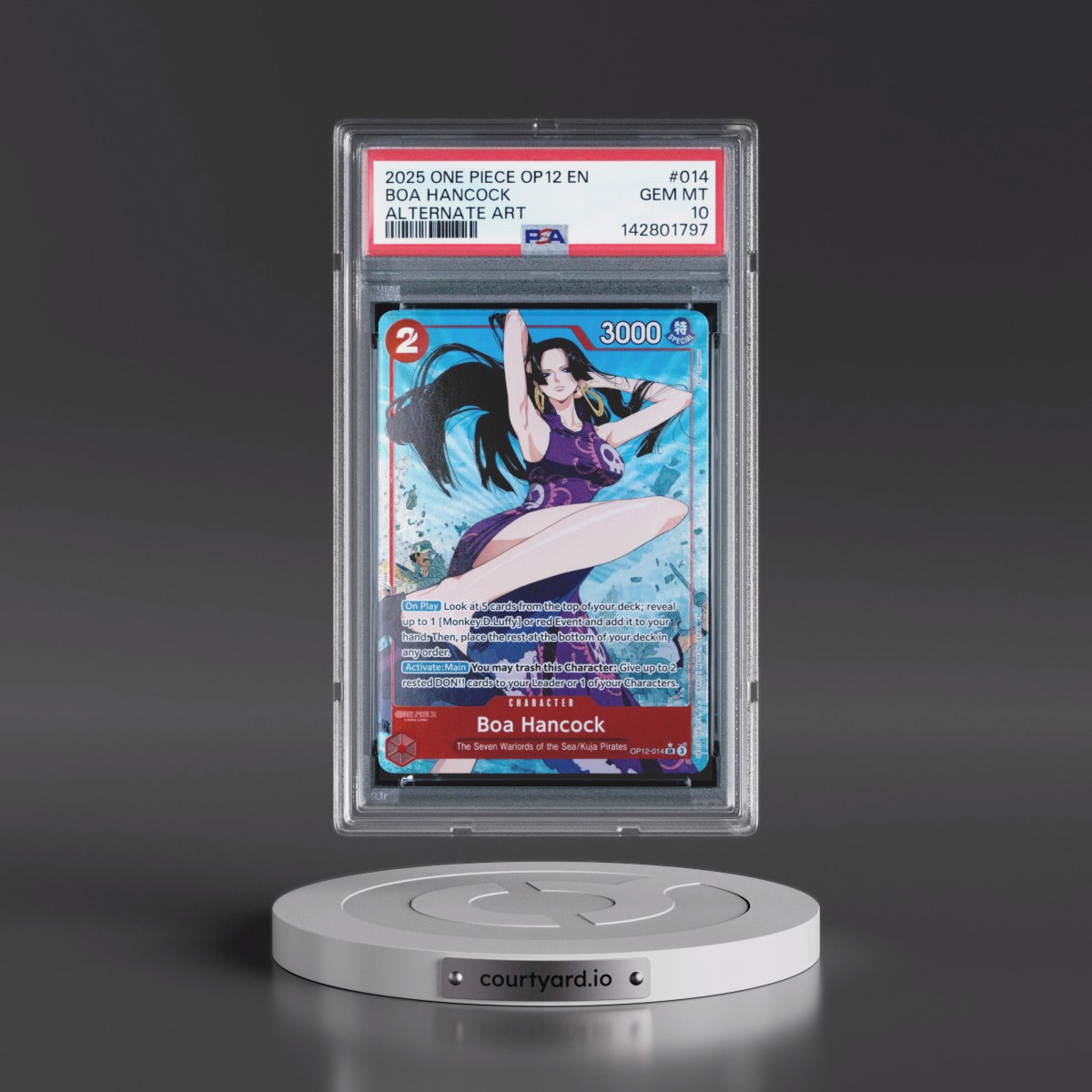 2025 One Piece OP12-Legacy of the Master #014 Boa Hancock - Alternate Art (PSA 10 GEM MINT)