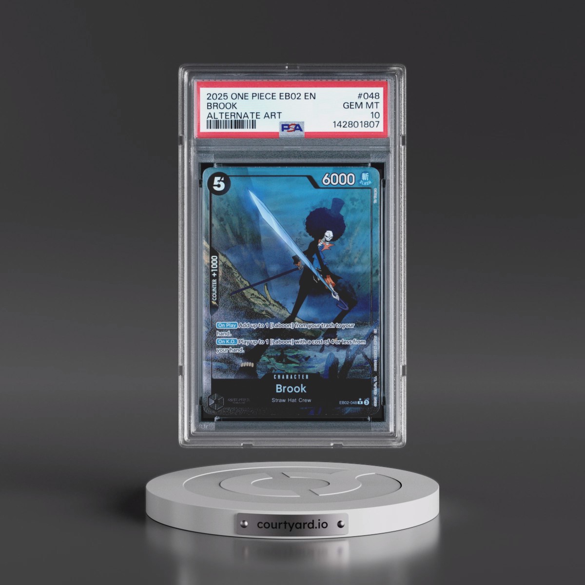2025 One Piece EB02-Extra Booster -Anime 25th Collection #048 Brook - Alternate Art (PSA 10 GEM MINT)
