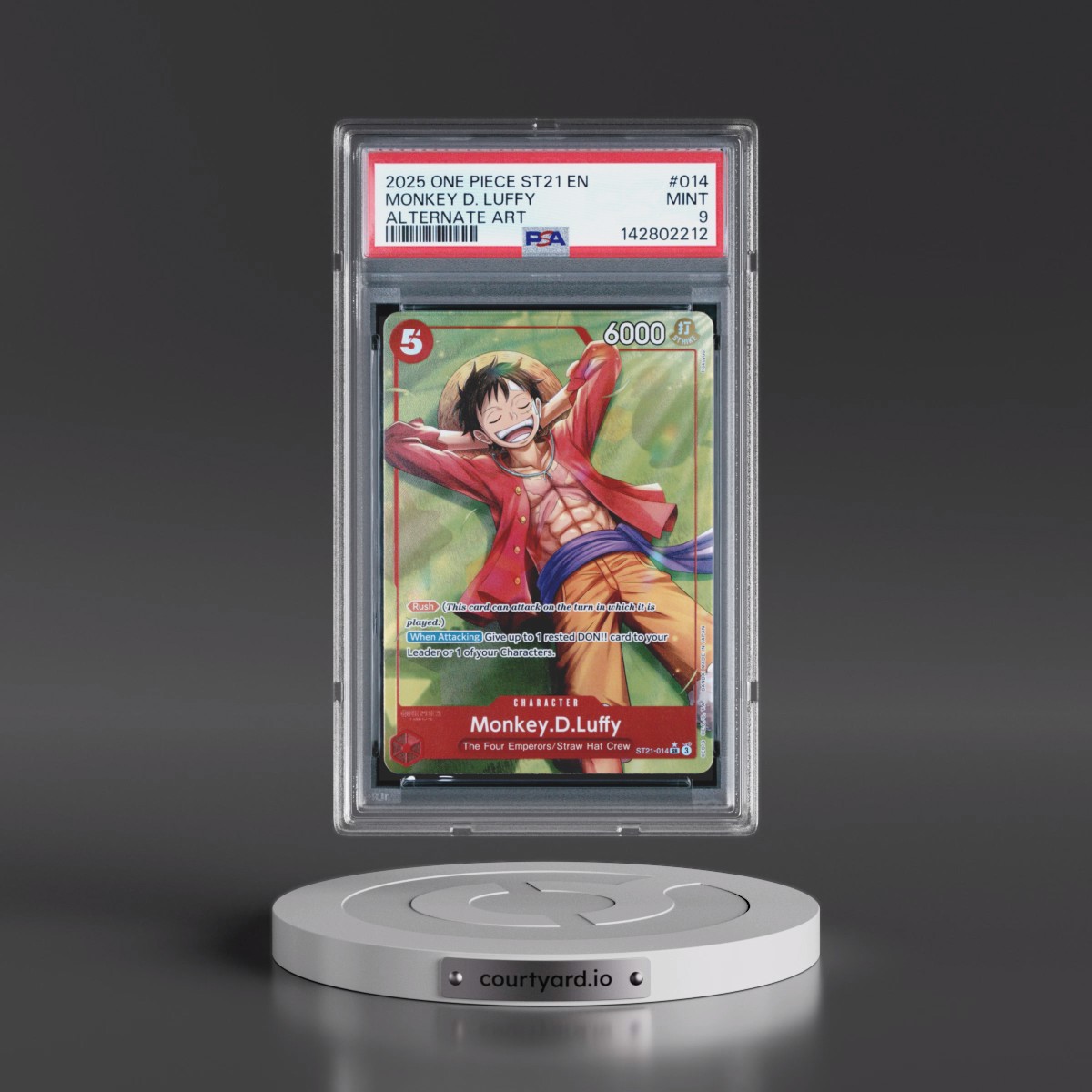2025 One Piece Starter Deck ST21-EX Gear 5 #014 Monkey D. Luffy - Alternate Art (PSA 9 MINT)