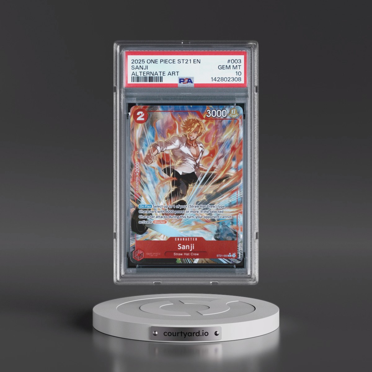 2025 One Piece Starter Deck ST21-EX Gear 5 #003 Sanji - Alternate Art (PSA 10 GEM MINT)