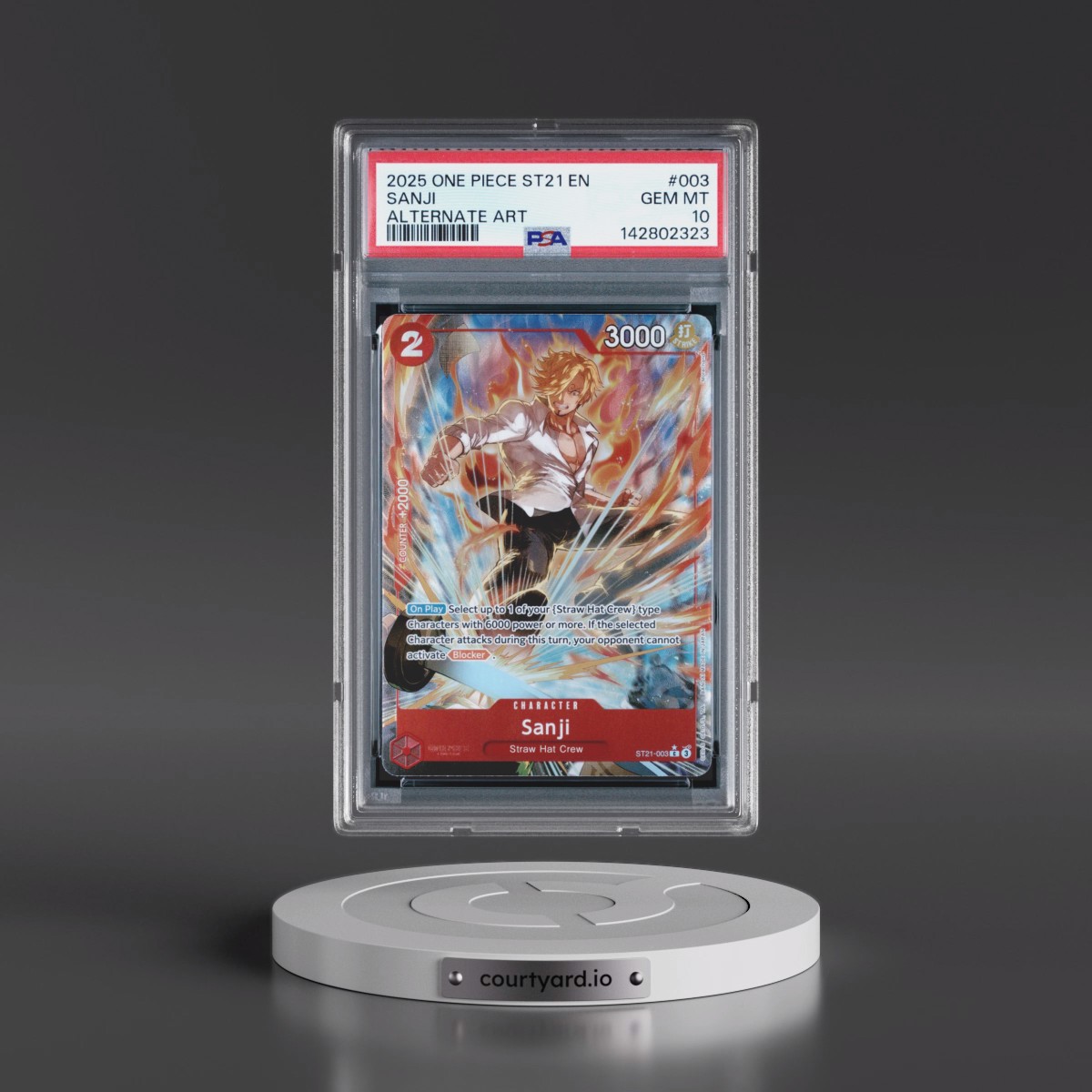 2025 One Piece Starter Deck ST21-EX Gear 5 #003 Sanji - Alternate Art (PSA 10 GEM MINT)