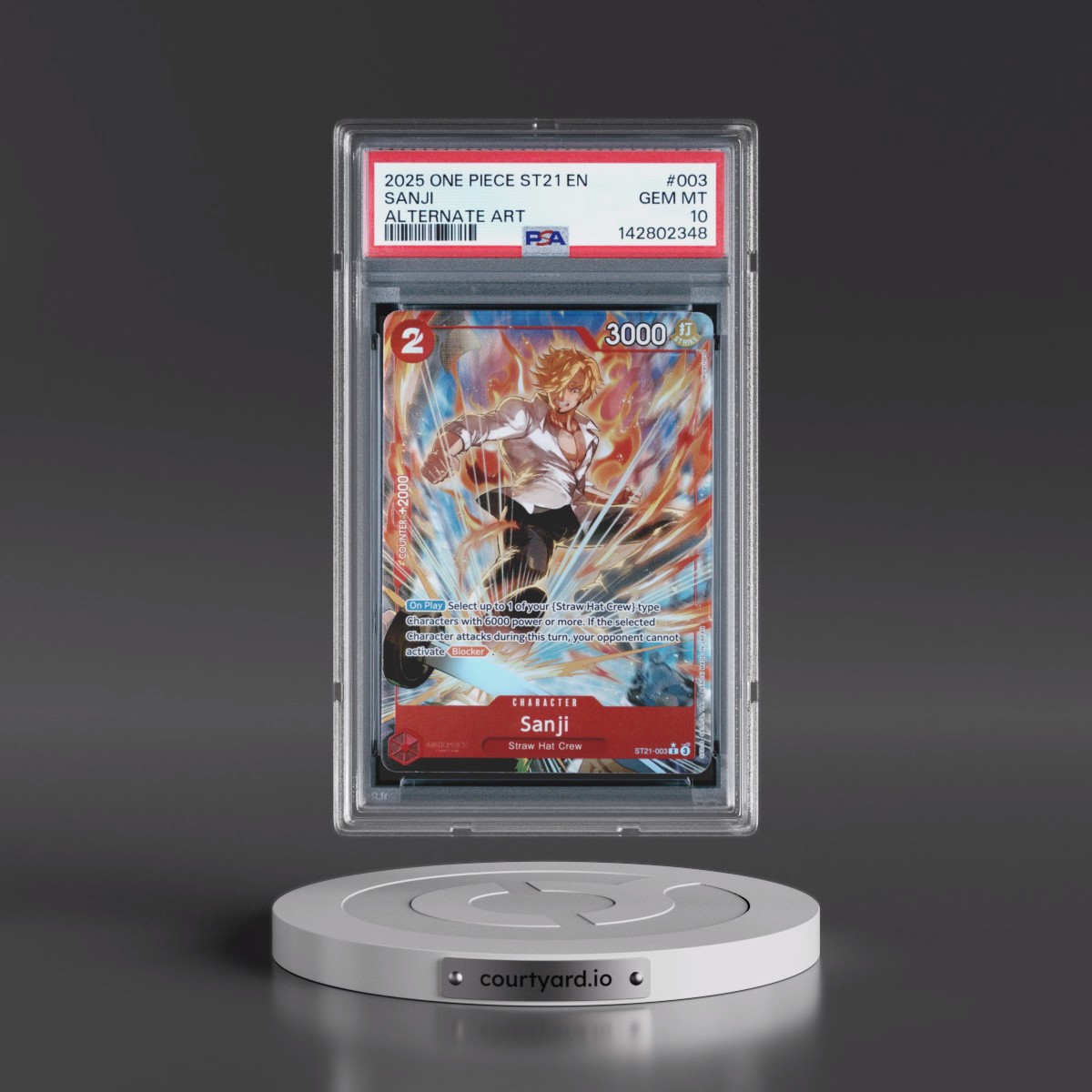 2025 One Piece Starter Deck ST21-EX Gear 5 #003 Sanji - Alternate Art (PSA 10 GEM MINT)