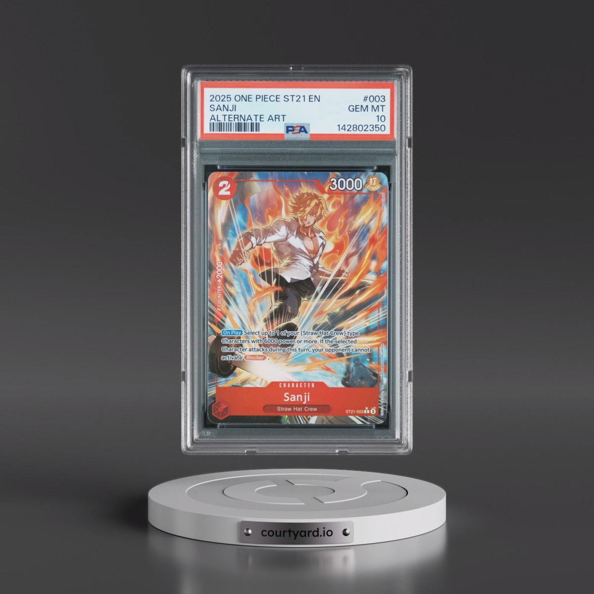 2025 One Piece Starter Deck ST21-EX Gear 5 #003 Sanji - Alternate Art (PSA 10 GEM MINT)