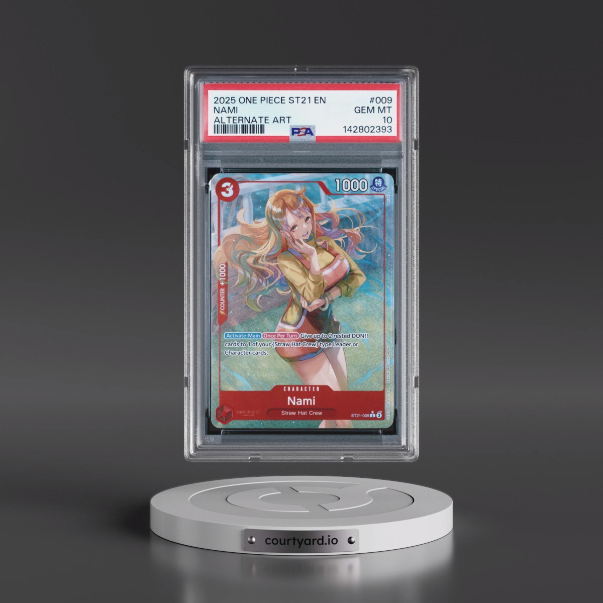 2025 One Piece Starter Deck ST21-EX Gear 5 #009 Nami - Alternate Art (PSA 10 GEM MINT)