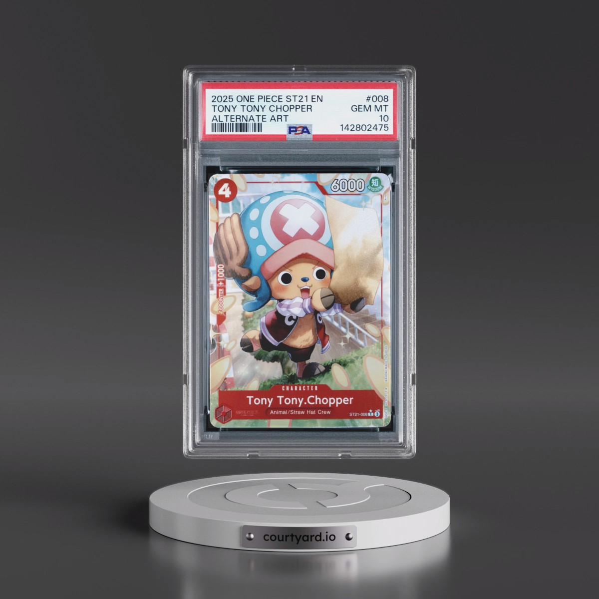2025 One Piece Starter Deck ST21-EX Gear 5 #008 Tony Tony Chopper - Alternate Art (PSA 10 GEM MINT)