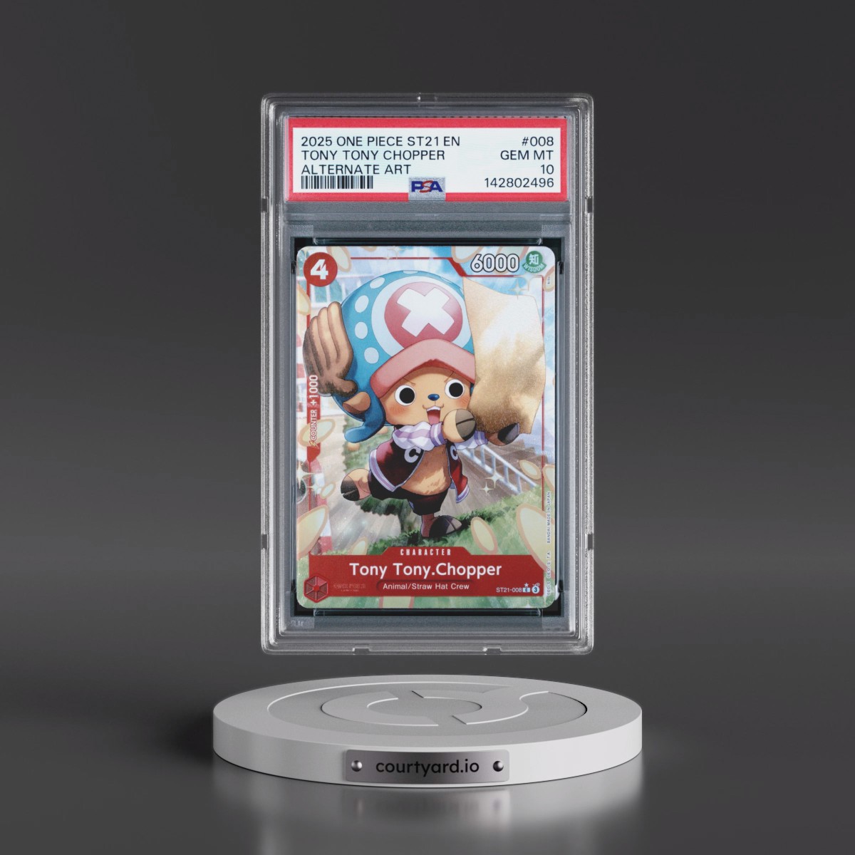 2025 One Piece Starter Deck ST21-EX Gear 5 #008 Tony Tony Chopper - Alternate Art (PSA 10 GEM MINT)
