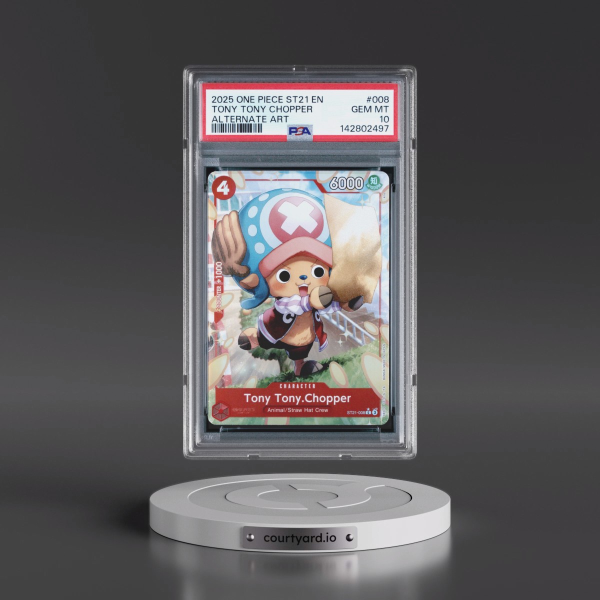 2025 One Piece Starter Deck ST21-EX Gear 5 #008 Tony Tony Chopper - Alternate Art (PSA 10 GEM MINT)