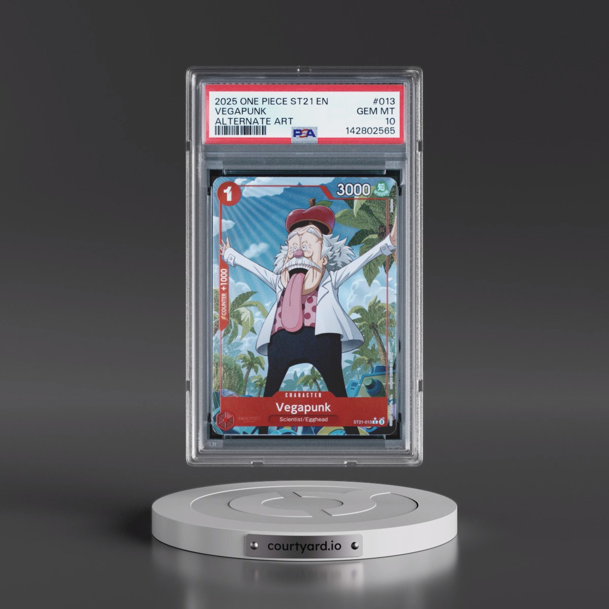2025 One Piece Starter Deck ST21-EX Gear 5 #013 Vegapunk - Alternate Art (PSA 10 GEM MINT)