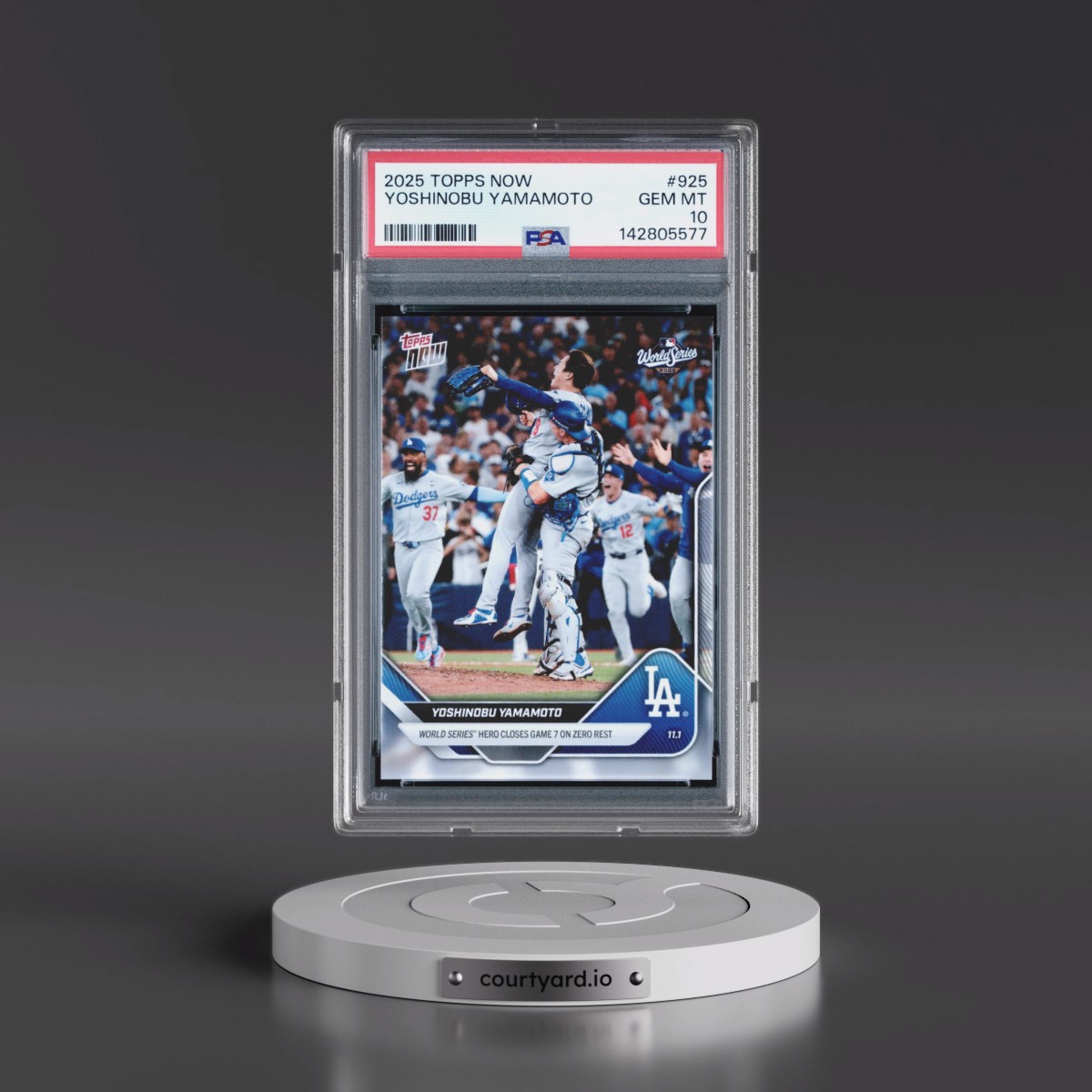 2025 Topps Now #925 Yoshinobu Yamamoto (PSA 10 GEM MINT)