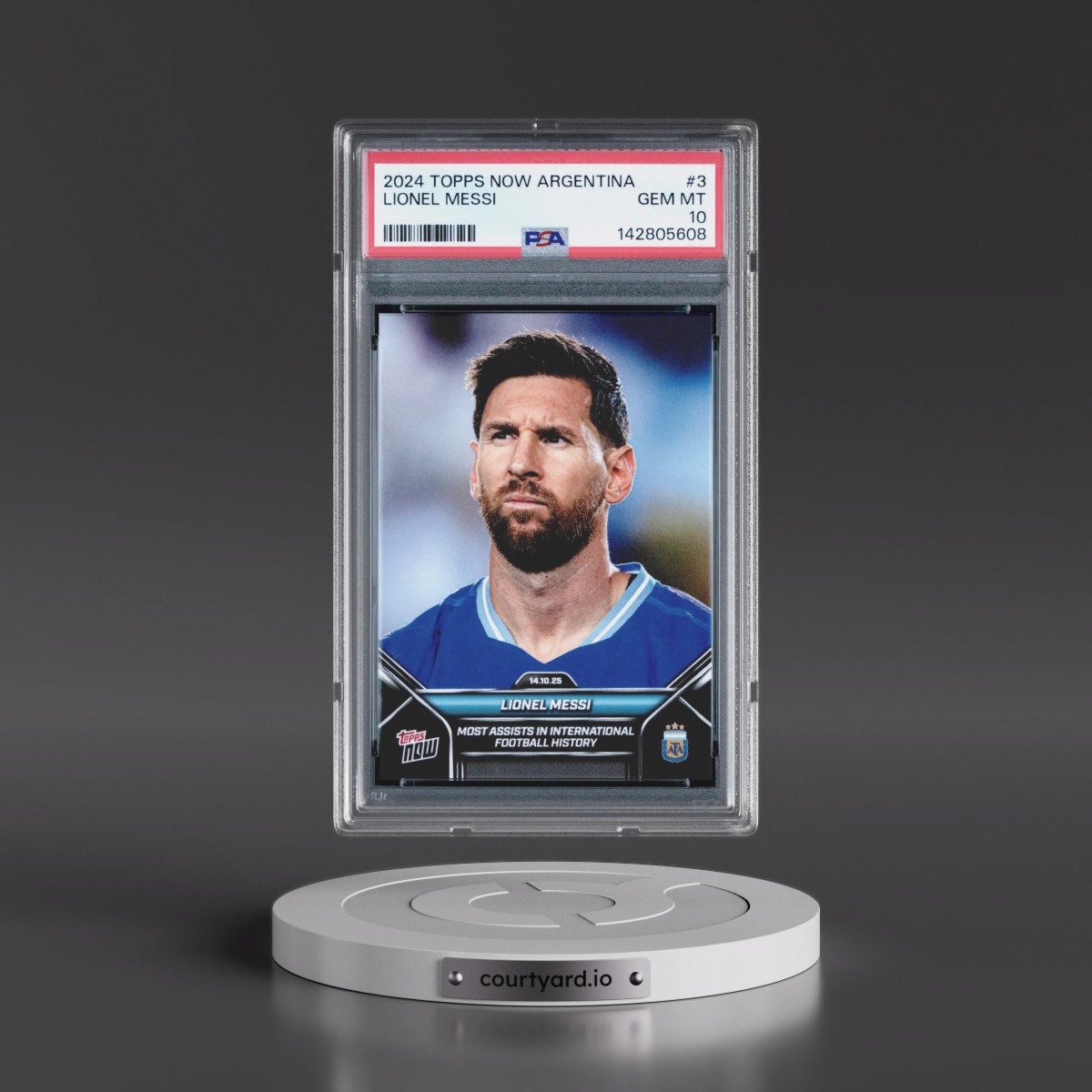 2024 Topps Now Argentina #3 Lionel Messi (PSA 10 GEM MINT)