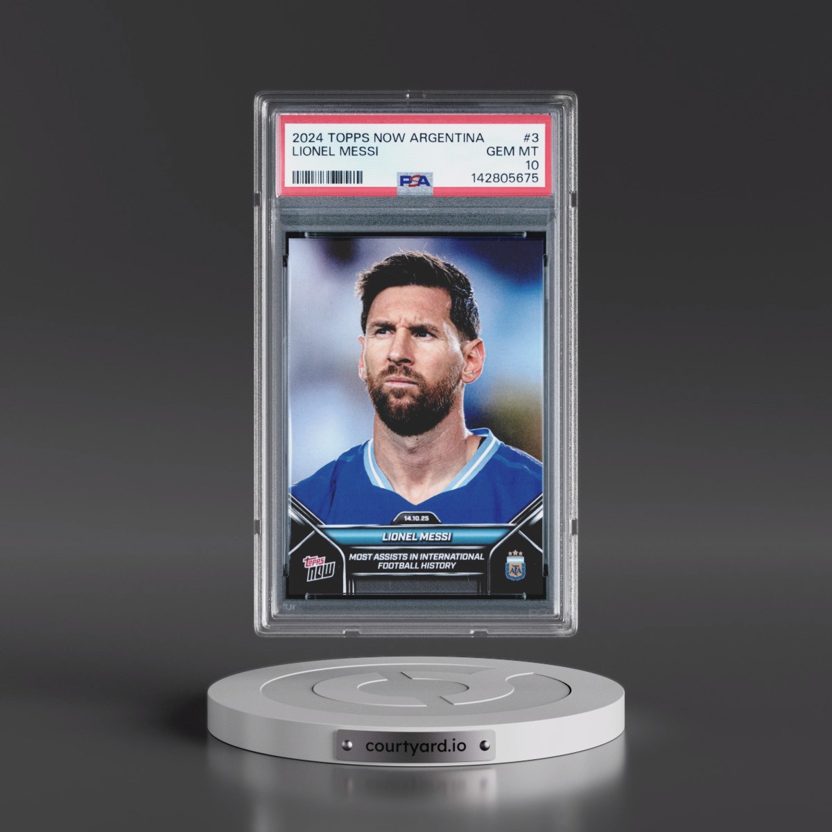 2024 Topps Now Argentina #3 Lionel Messi (PSA 10 GEM MINT)