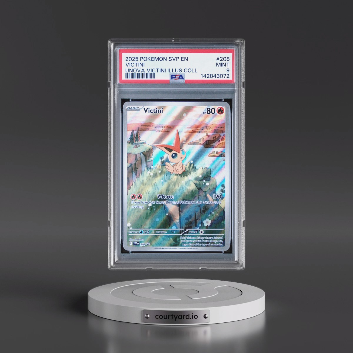 2025 Pokémon Svp EN-SV Black Star Promo #208 Victini - Unova Victini Illustration Collection (PSA 9 MINT)