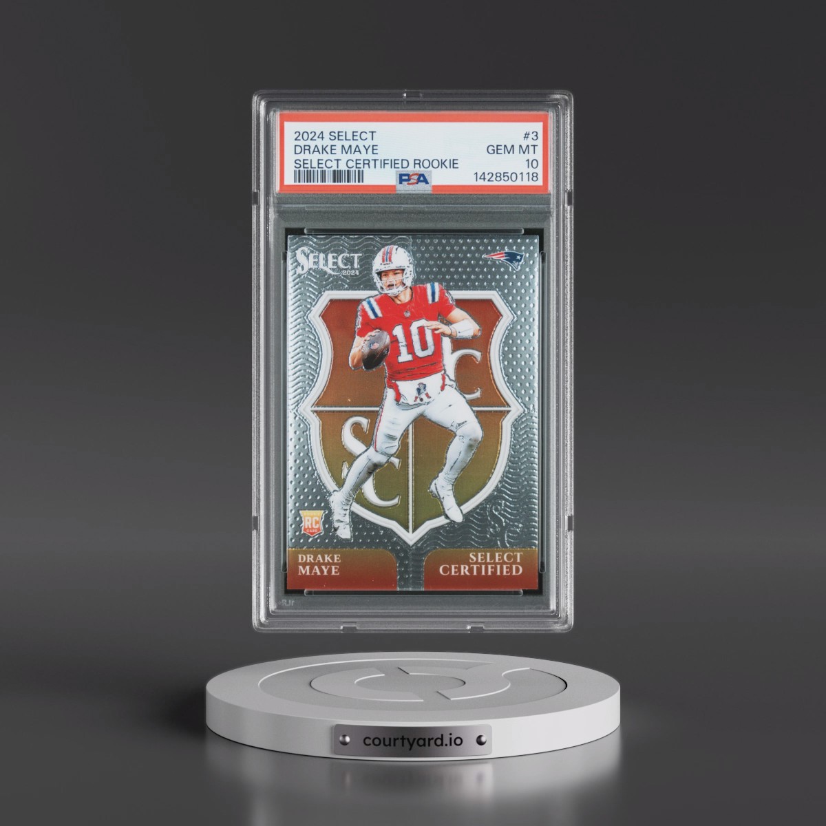 2024 Panini Select Select Certified Rookies #3 Drake Maye (PSA 10 GEM MINT)