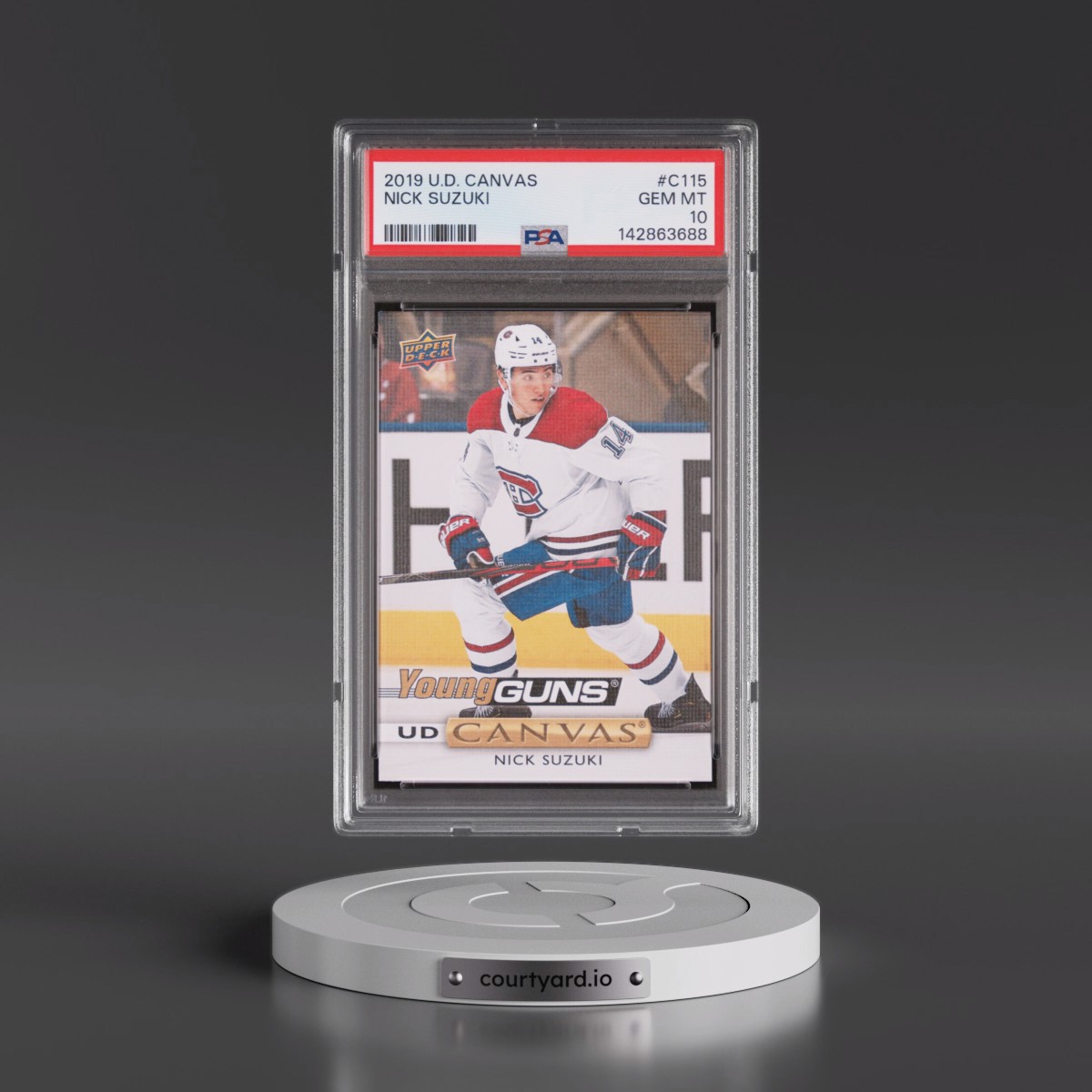2019 Upper Deck Canvas Nick Suzuki #C115 PSA 10