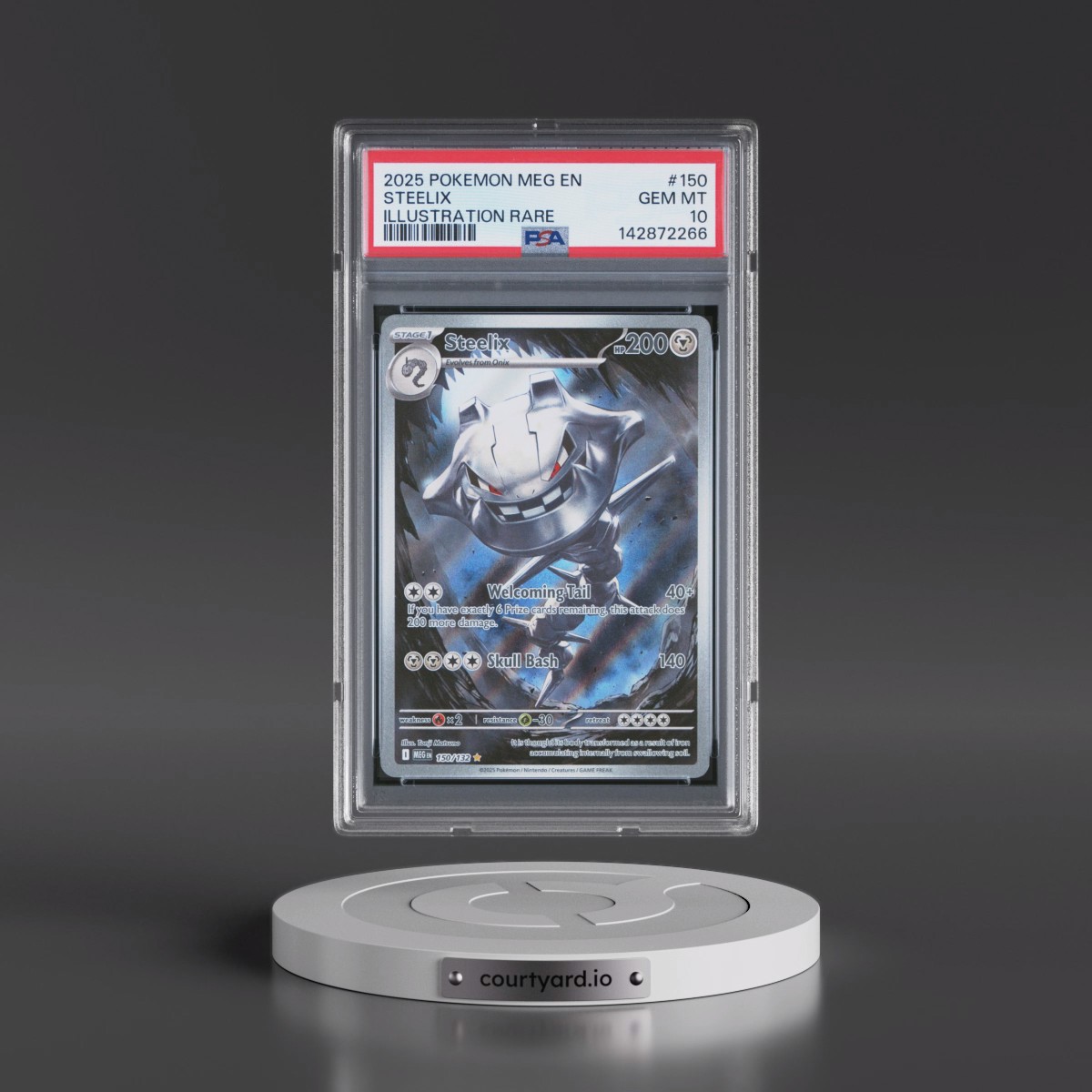2025 Pokémon Meg EN-Mega Evolution #150 Steelix - Illustration Rare (PSA 10 GEM MINT)