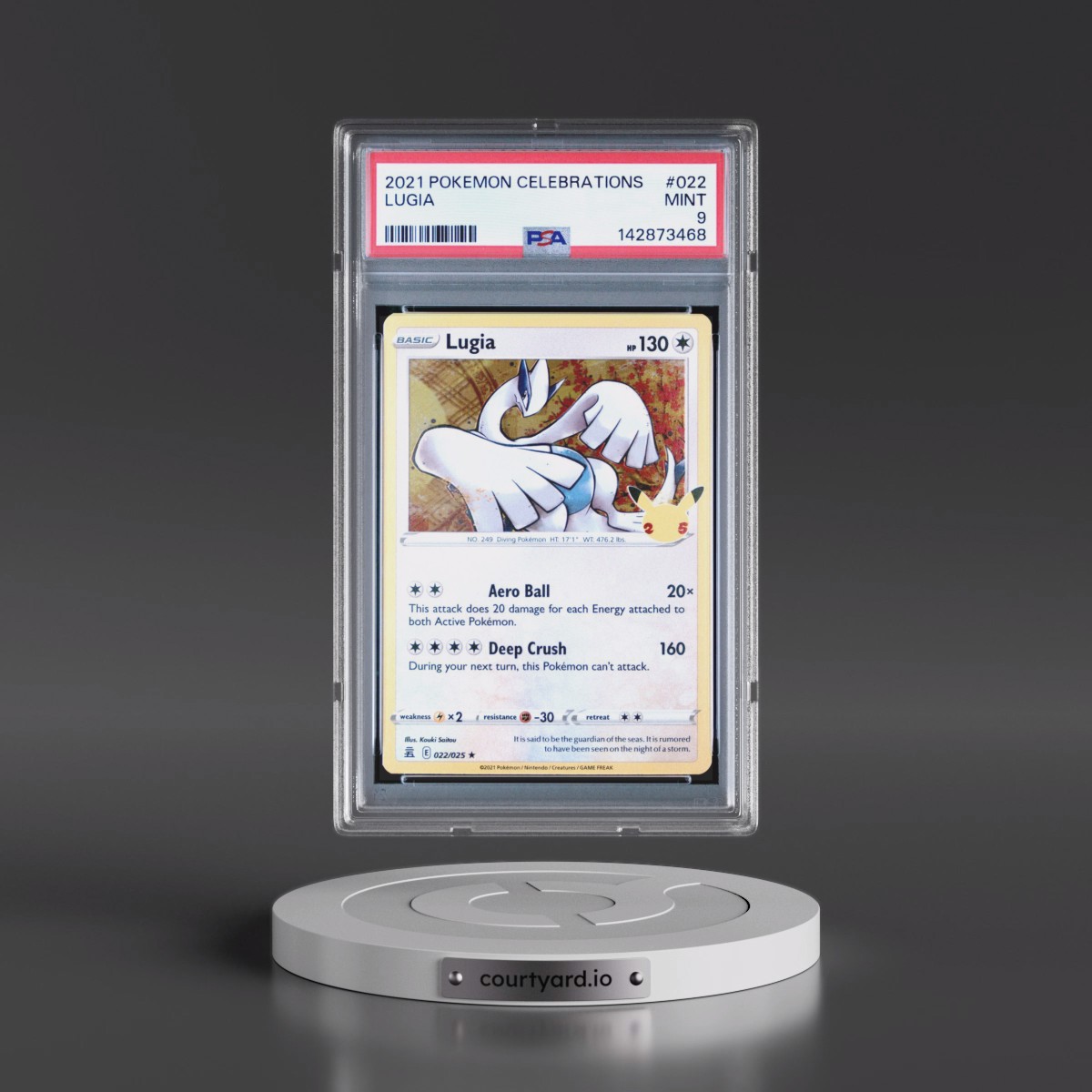 2021 Pokémon Celebrations #022 Lugia (PSA 9 MINT)